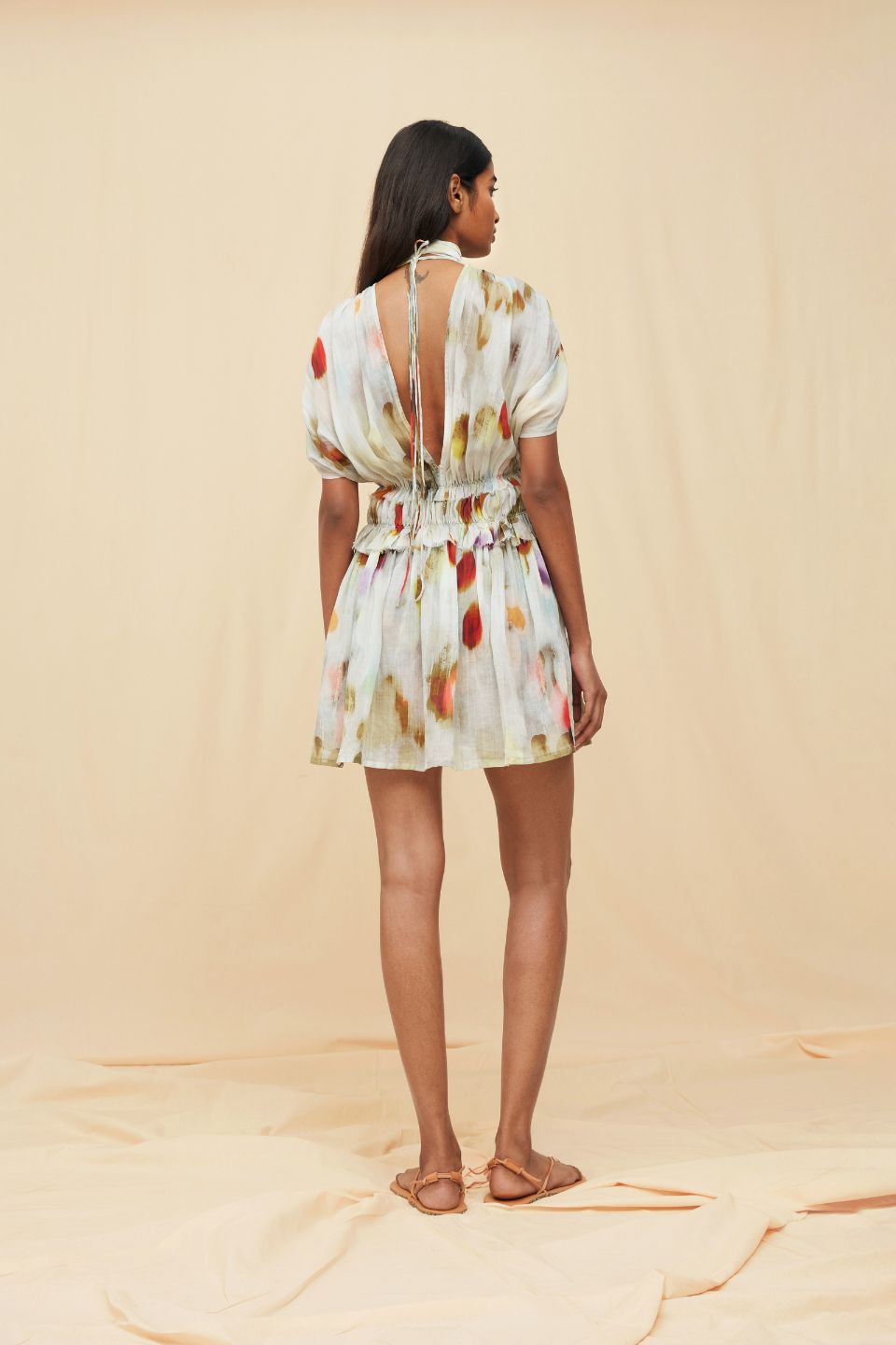 Omaya Mini Dress Lyocell Ramie - Rainforest Pale