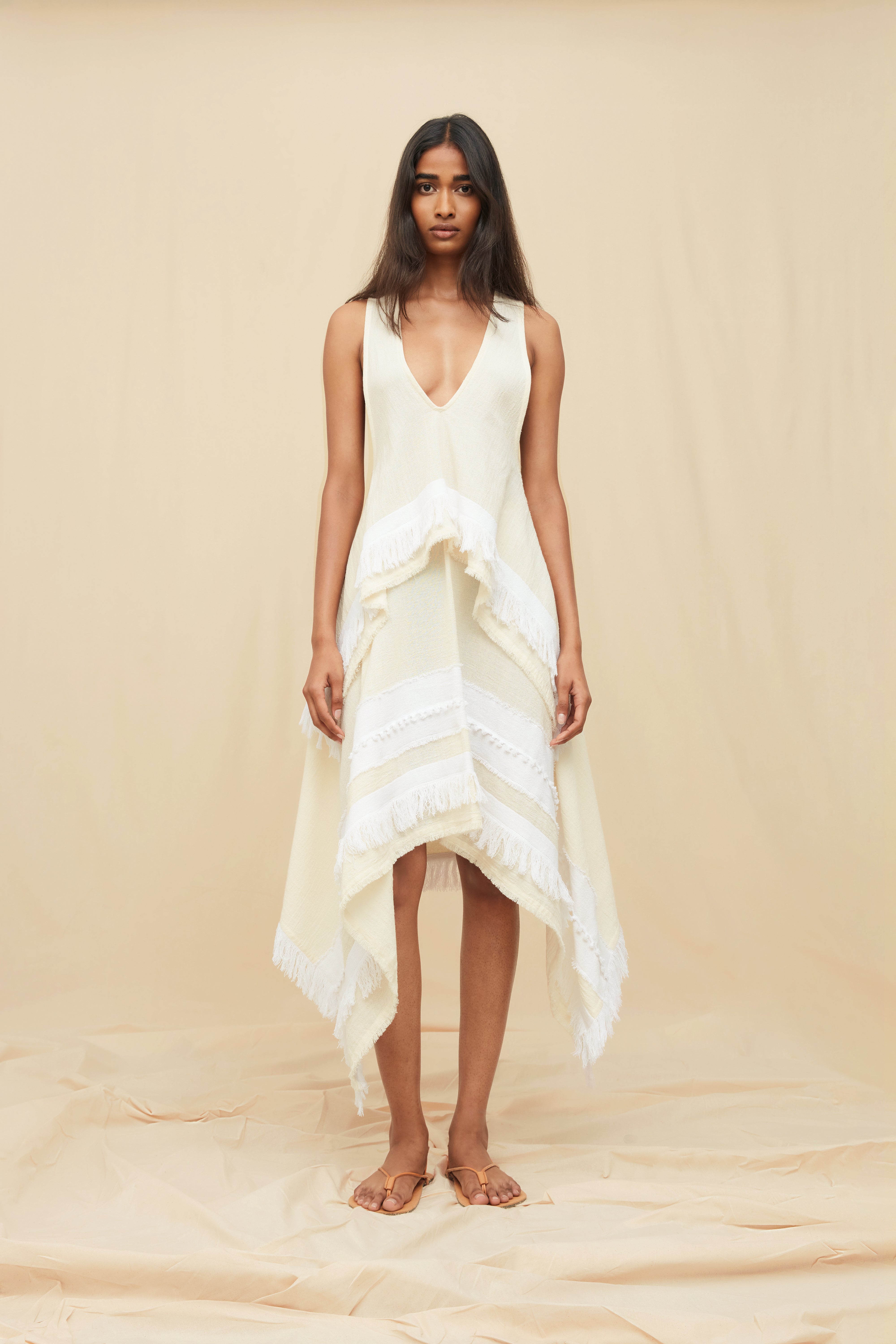 Anuk Top Artisanal Cotton - Natural / White