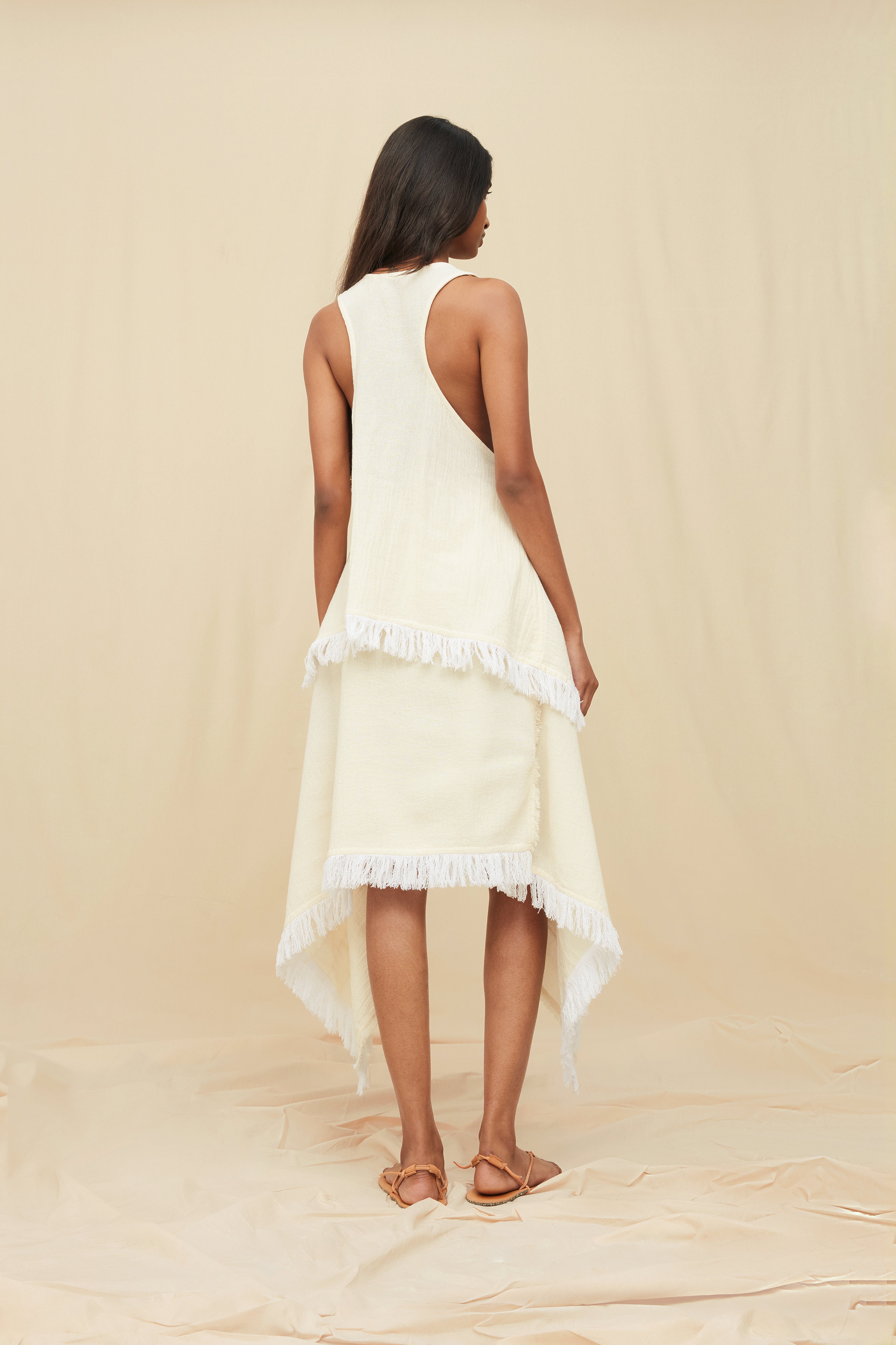 Anuk Top Artisanal Cotton - Natural / White