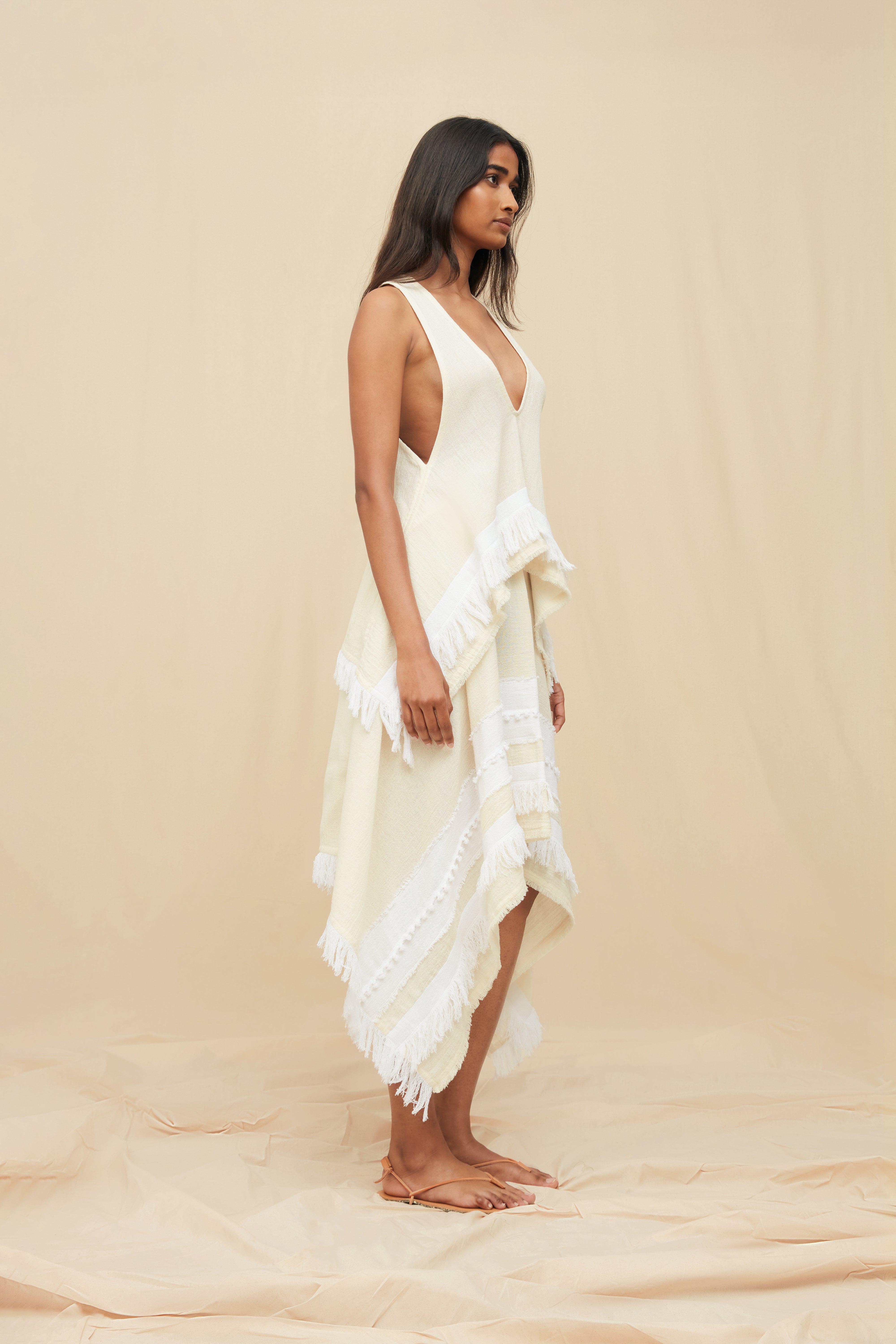 Anuk Top Artisanal Cotton - Natural / White