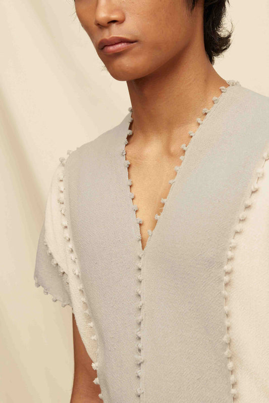 CHAAC LINES DRESS / TUNIC - QUIET GREY / NATURAL