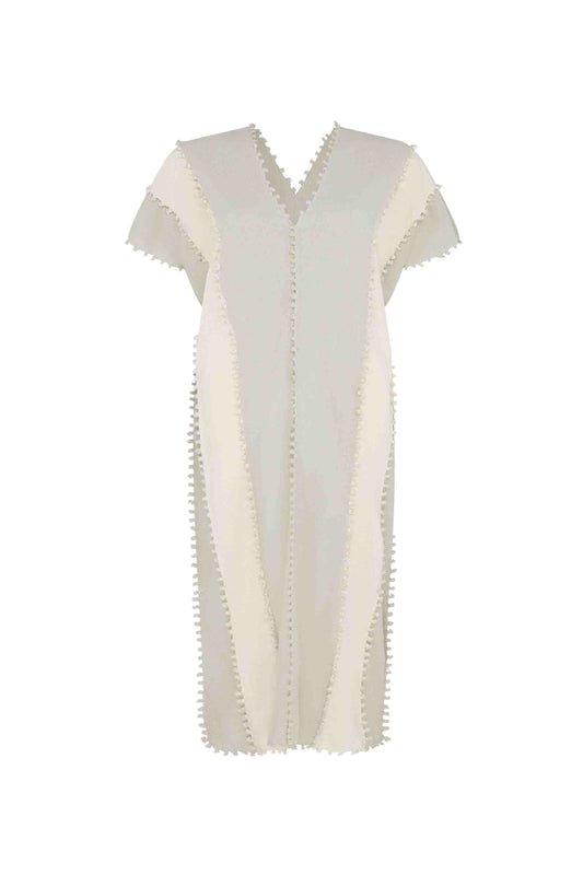 CHAAC LINES DRESS / TUNIC - QUIET GREY / NATURAL