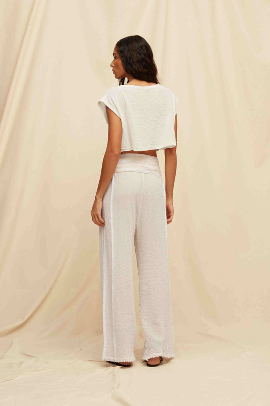 BOE PANTS - NATURAL / WHITE