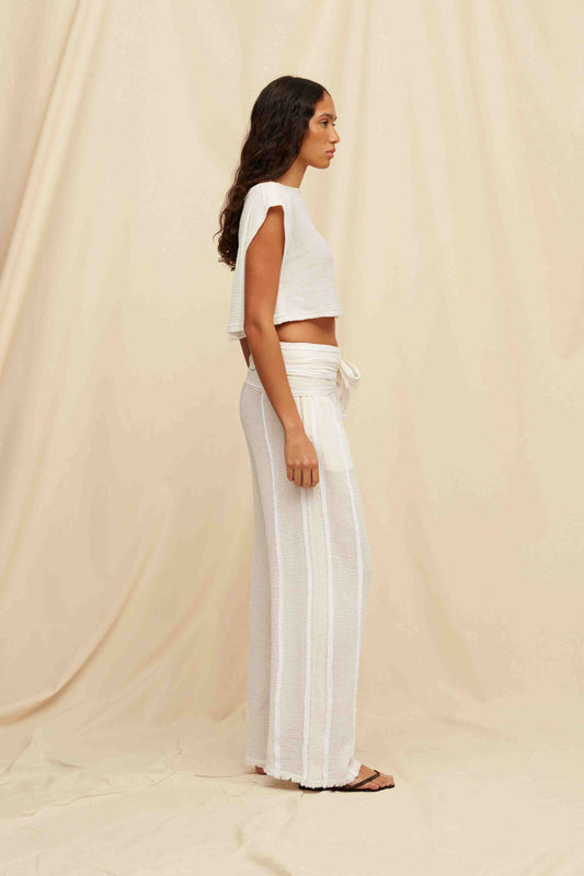 BOE PANTS - NATURAL / WHITE