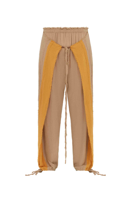 CHINDA PANTS - SEPIA / MUSTARD