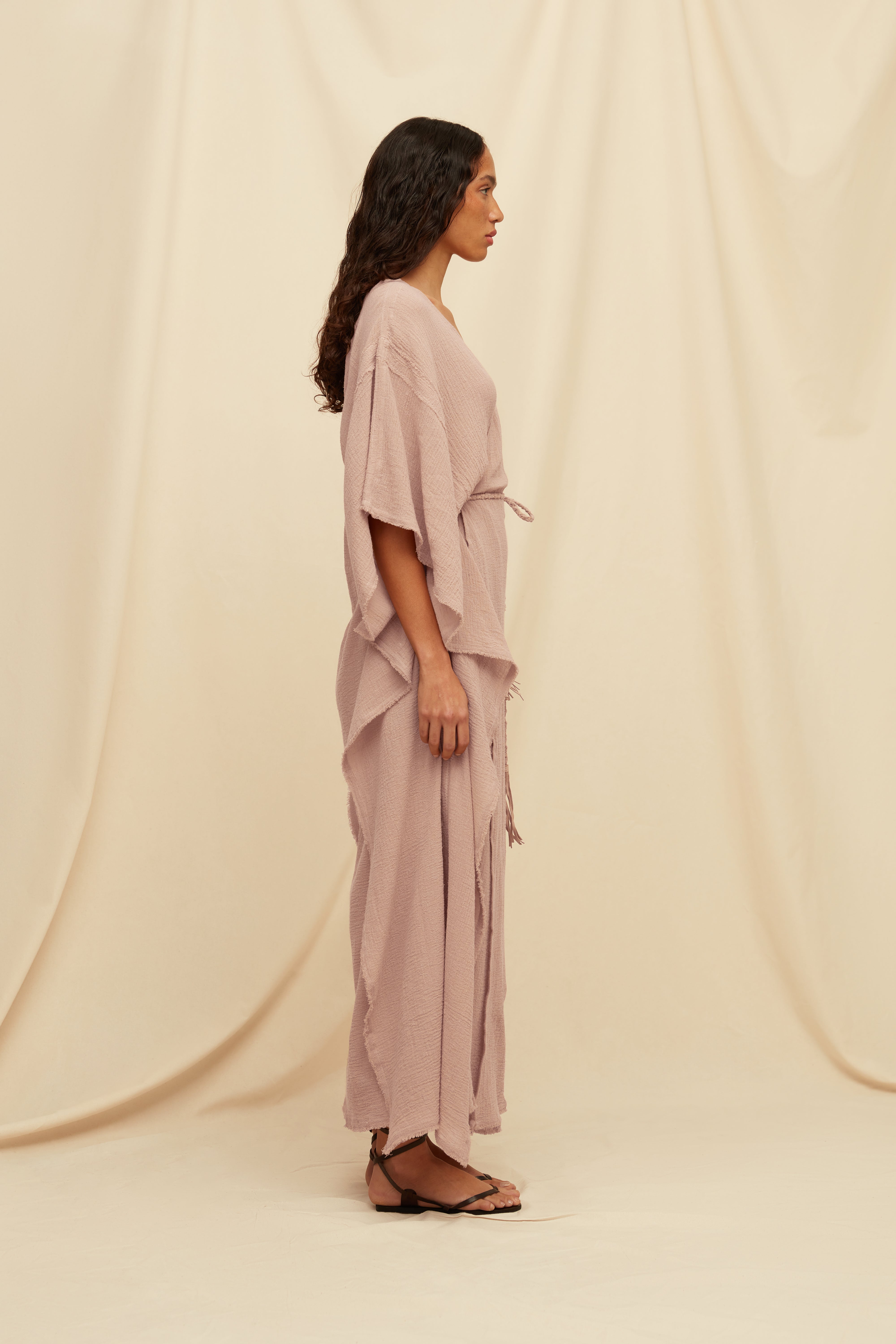 Chumuk Kaftan Cotton Gauze - Antique Rose