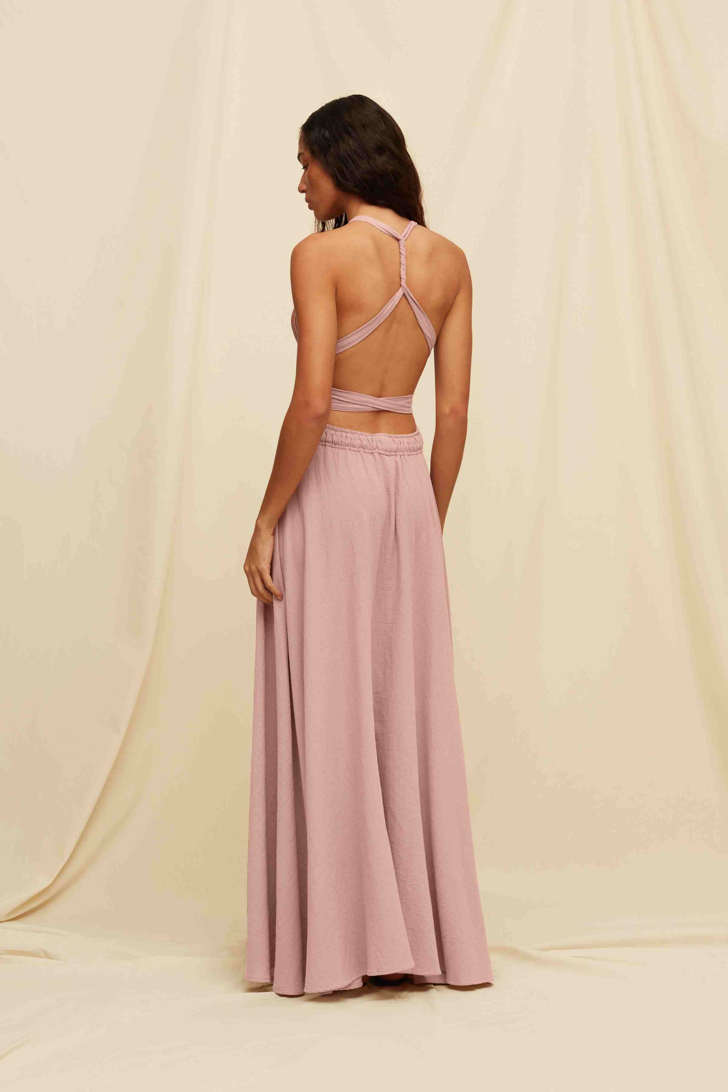 Hera Dress Artisanal Cotton - Desert Rose