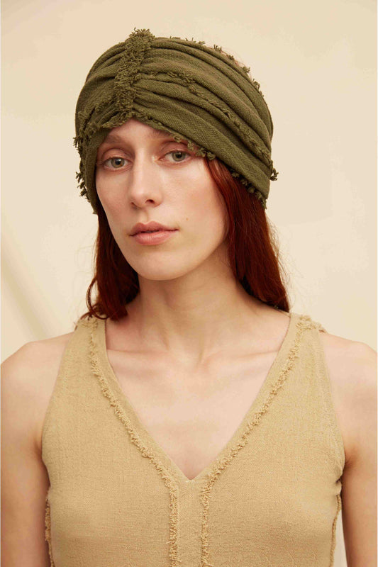 IXCAN TURBAN - OLIVE