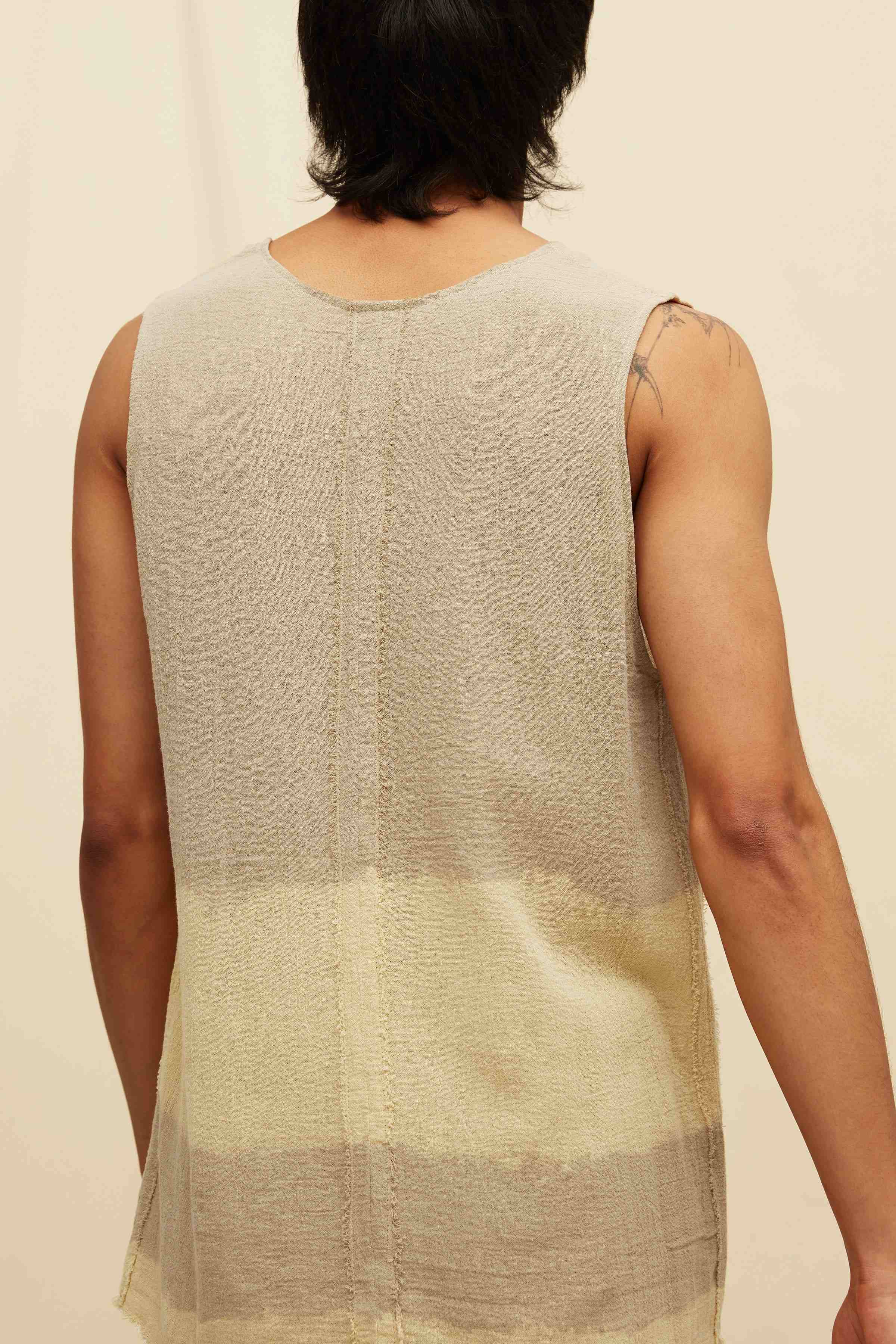 Kiibok Gauze Shirt Cotton Gauze - Sepia Tie Dye
