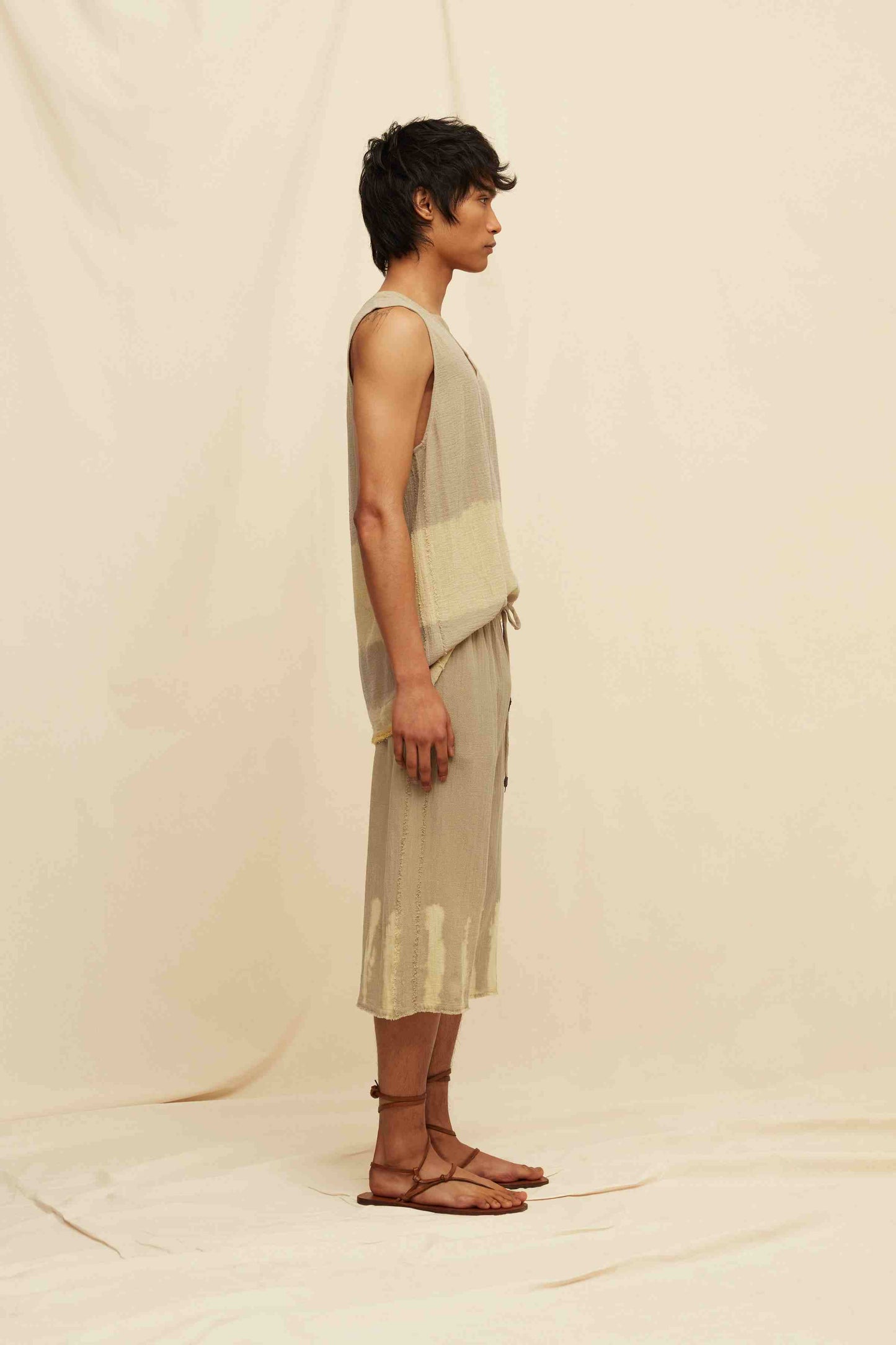 KIIBOK GAUZE TIE DYE SHIRT - SEPIA TIE DYE