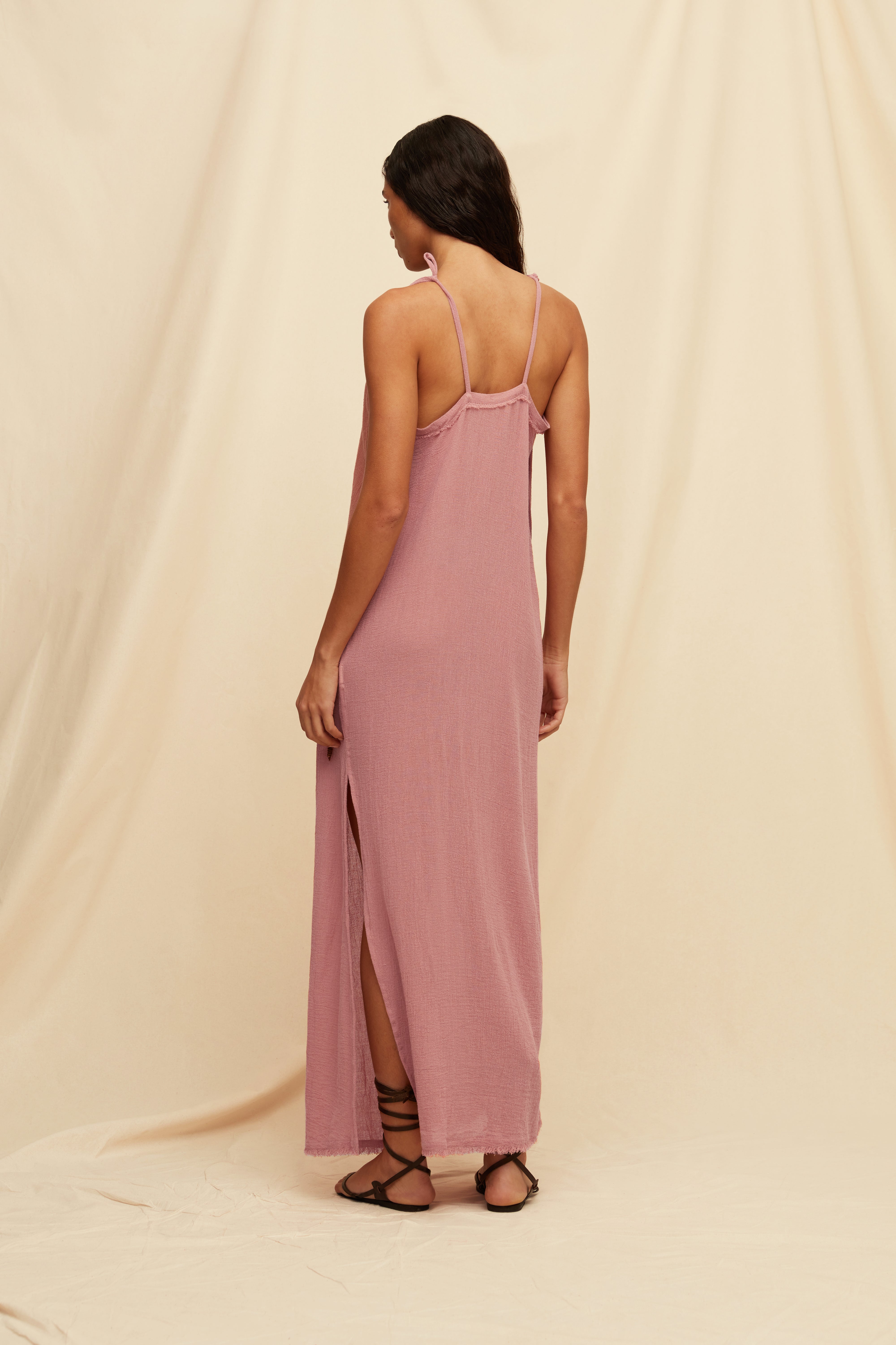 Konik Dress Cotton Gauze - Desert Rose
