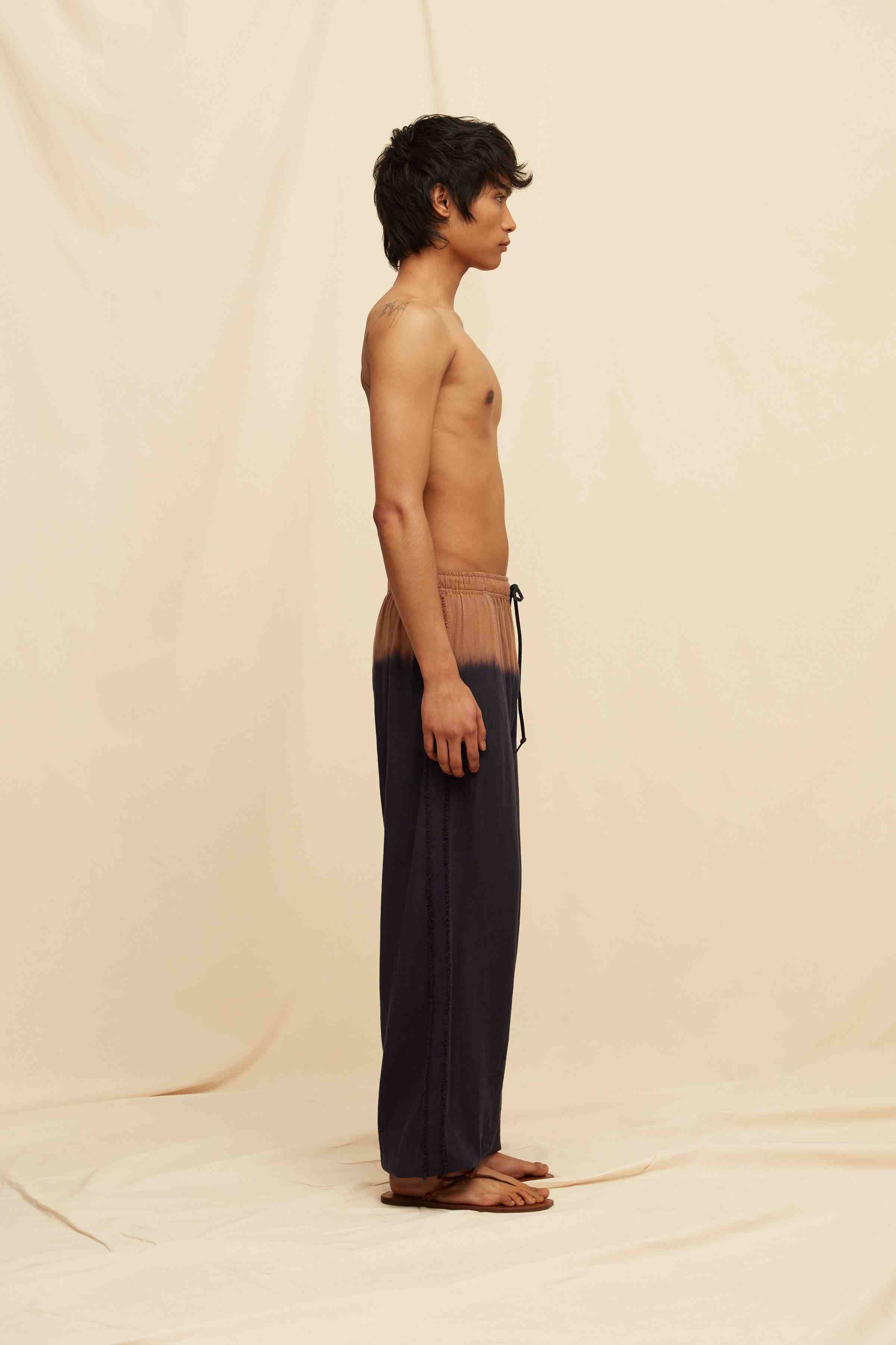 Kunka Pants Artisanal Cotton - Black Tie Dye