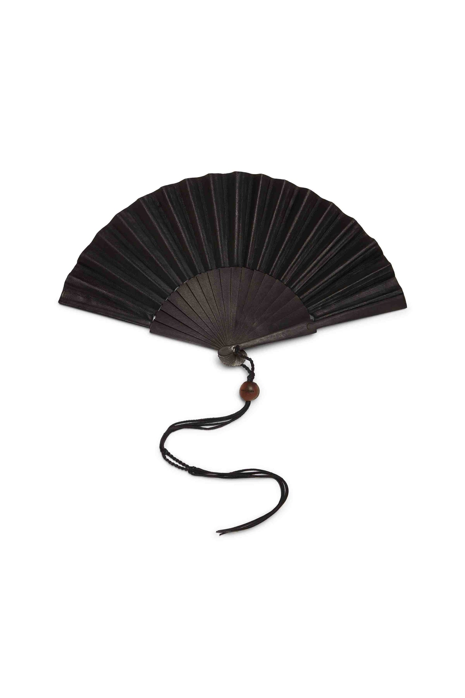 LEATHER HANDFAN - BLACK Product Image