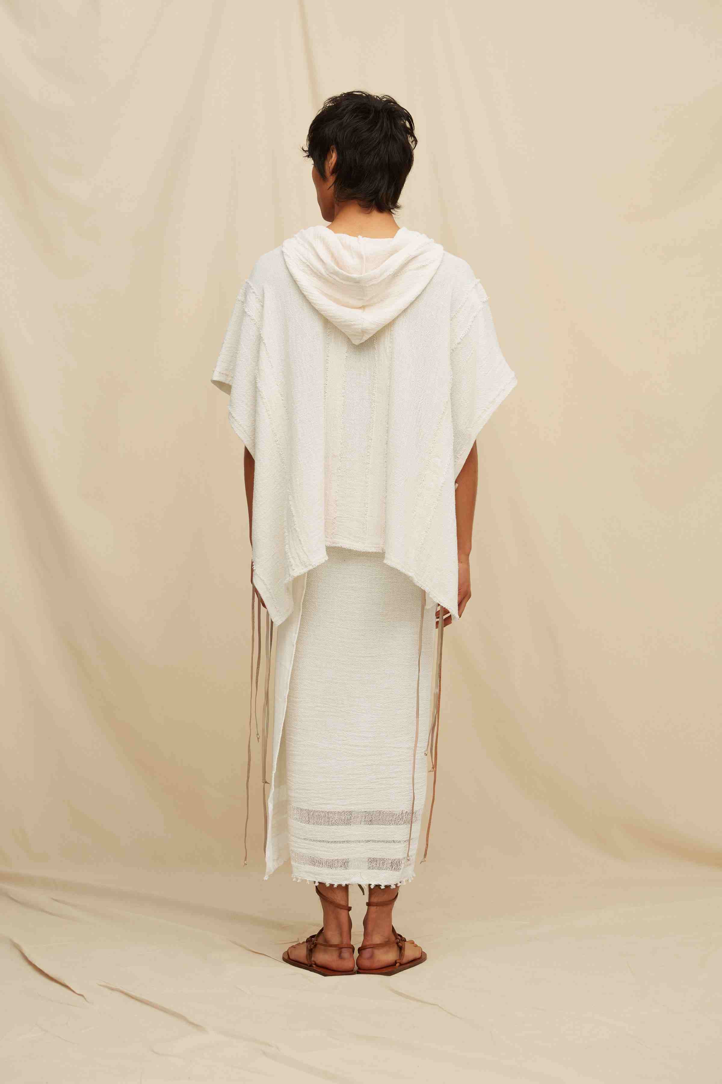 May Poncho Cotton Jute - Natural