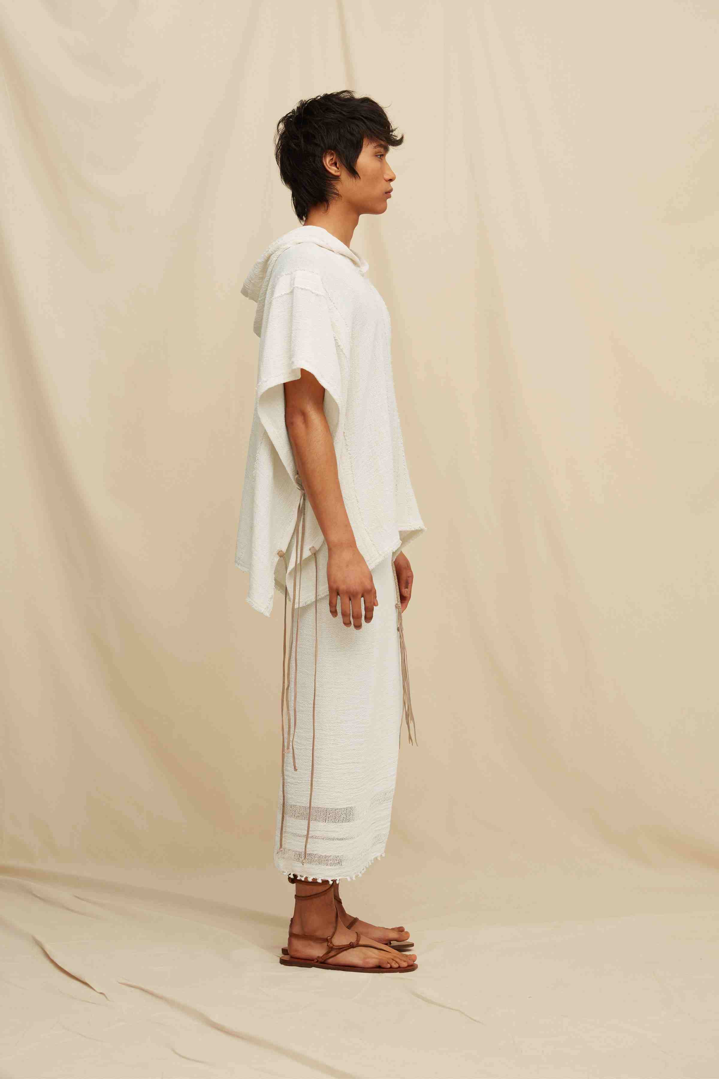 May Poncho Cotton Jute - Natural