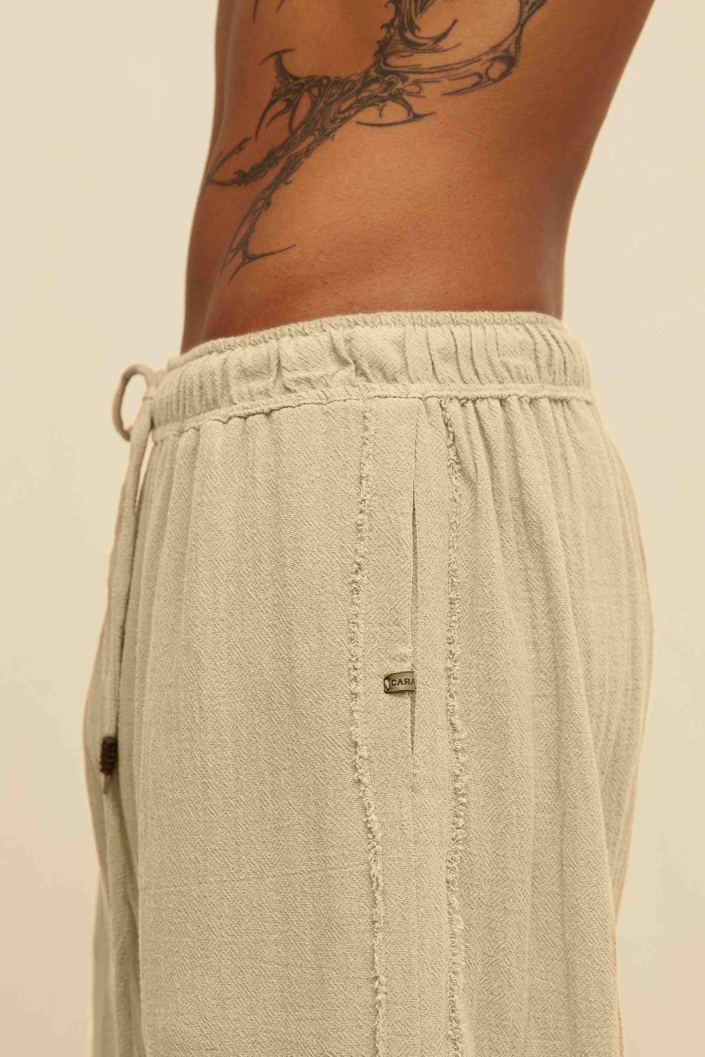 Neem Shorts Artisanal Cotton - Sepia Tie Dye