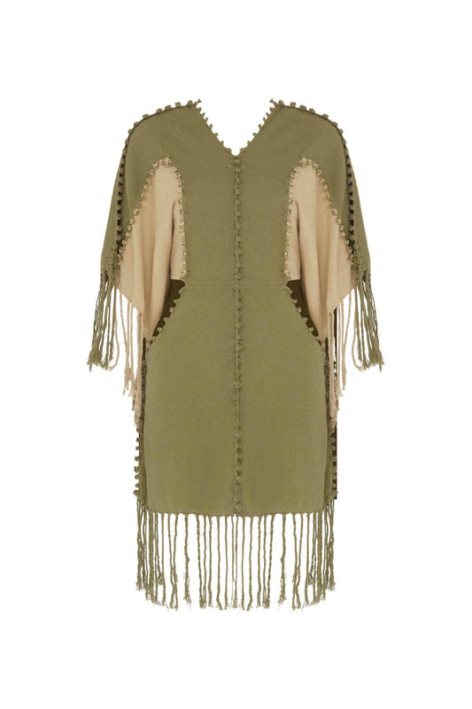 POCHIL DRESS - OLIVE / SEPIA
