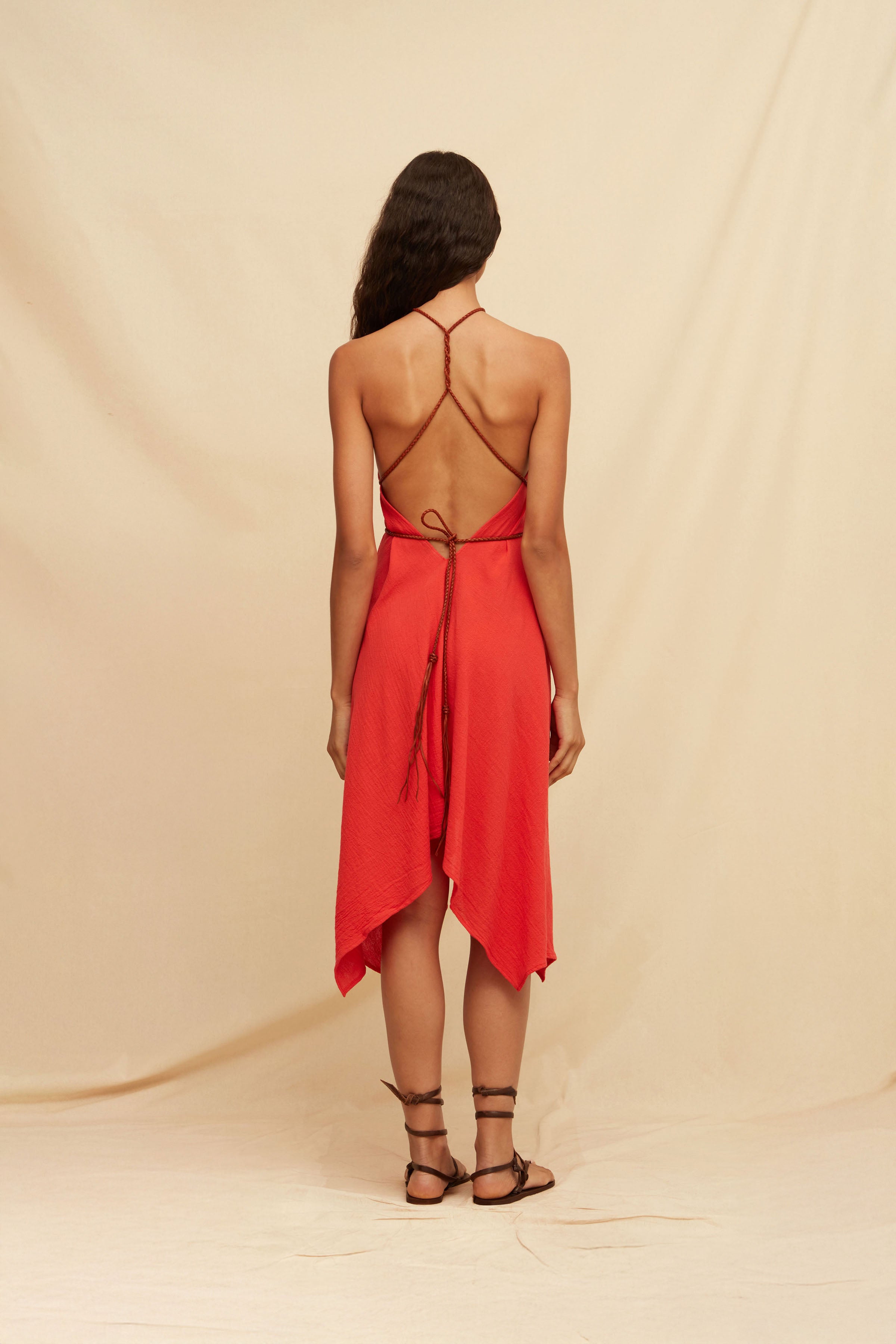 Yatzil Short Dress - Poppy
