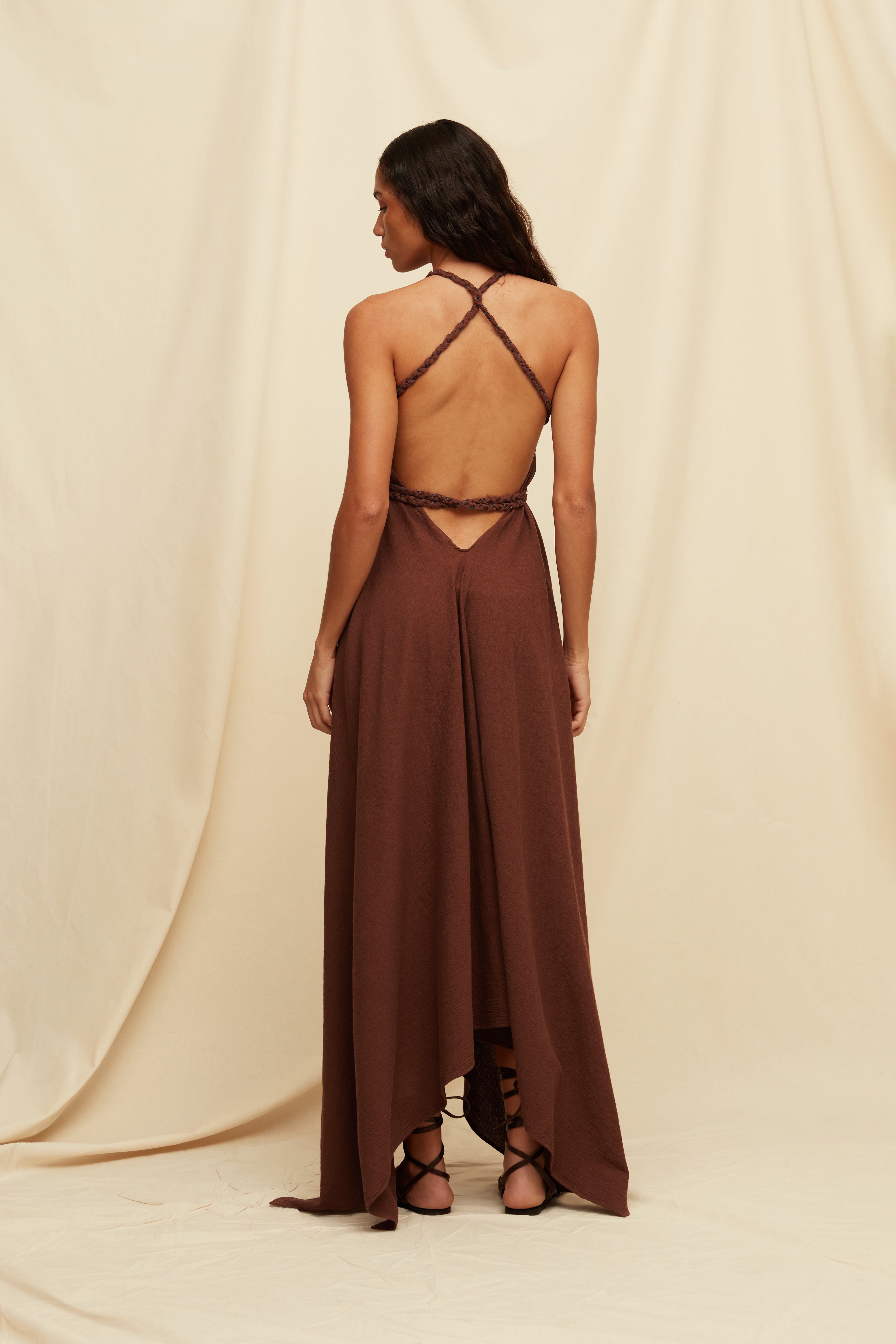 Yatzil Tassle Dress Artisanal Cotton - Madera
