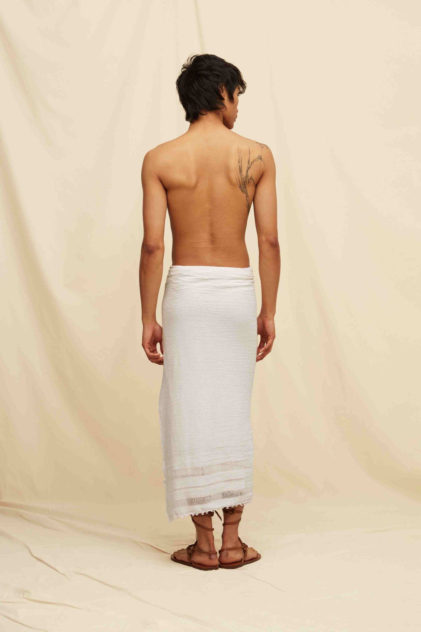 PAREO LEATHER LONG - NATURAL