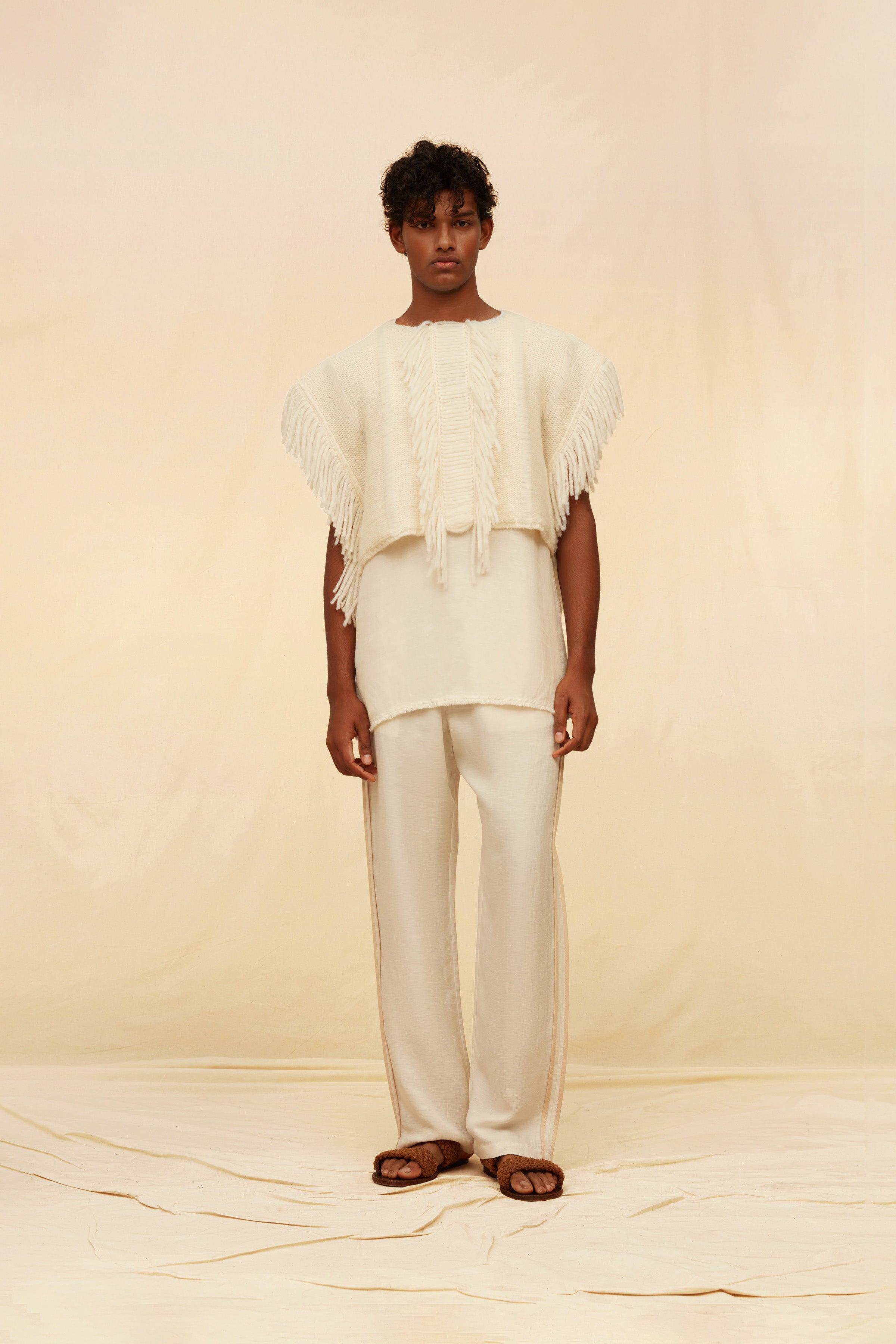 Elessar Cropped Knit Alpaca & Wool - Natural