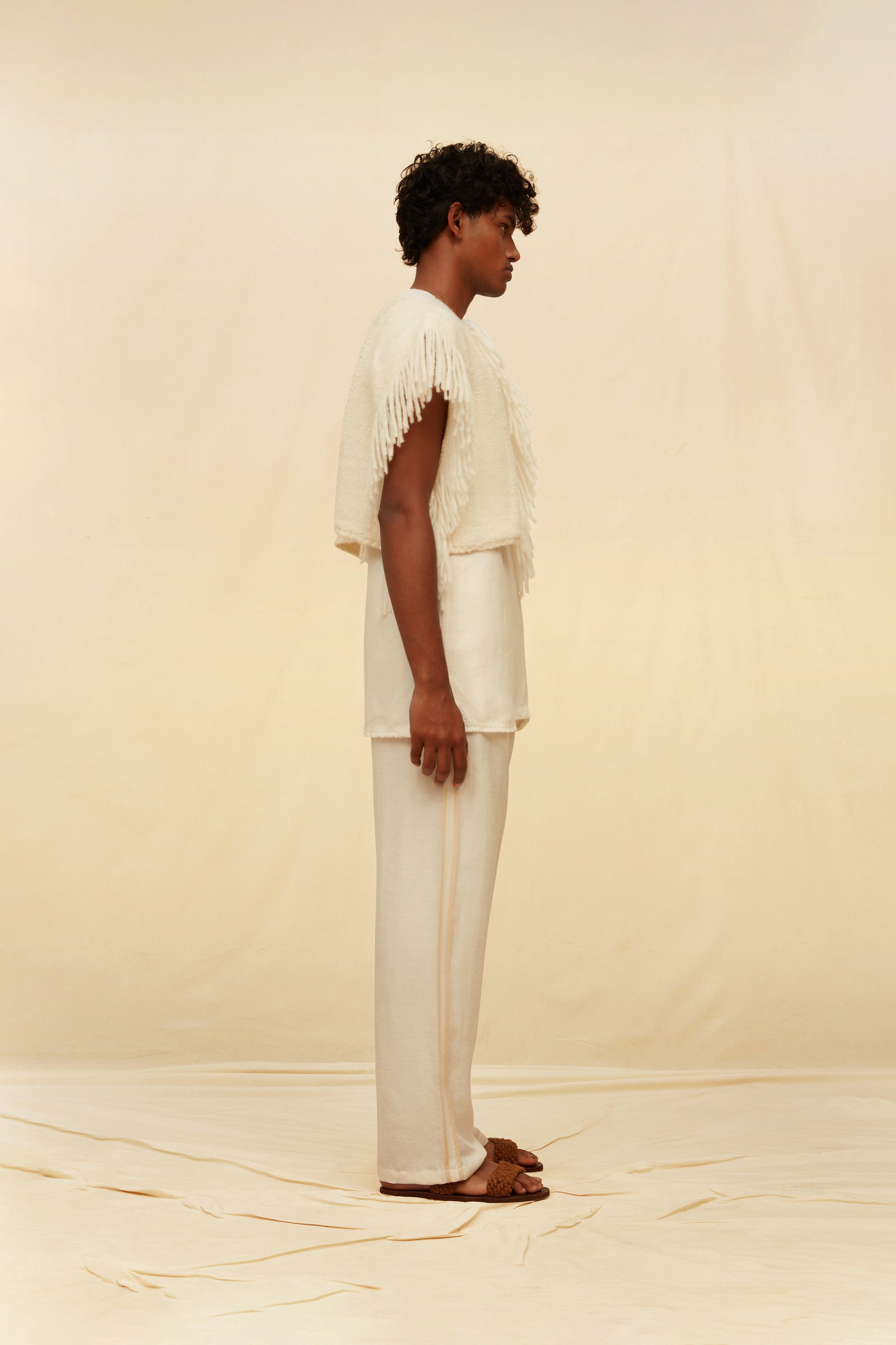 Elessar Cropped Knit Alpaca & Wool - Natural