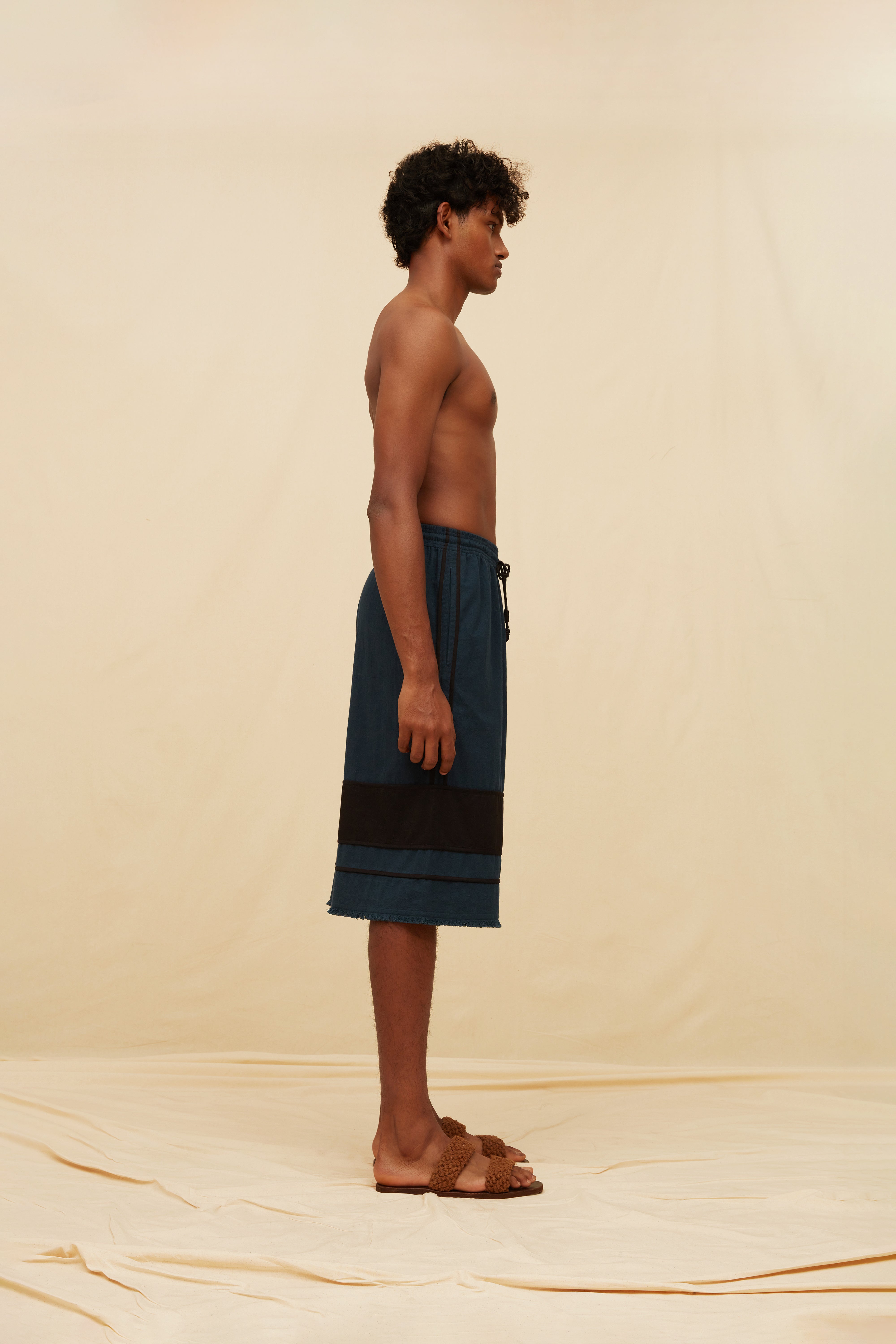 Han Shorts Artisanal Cotton - Ultramarine