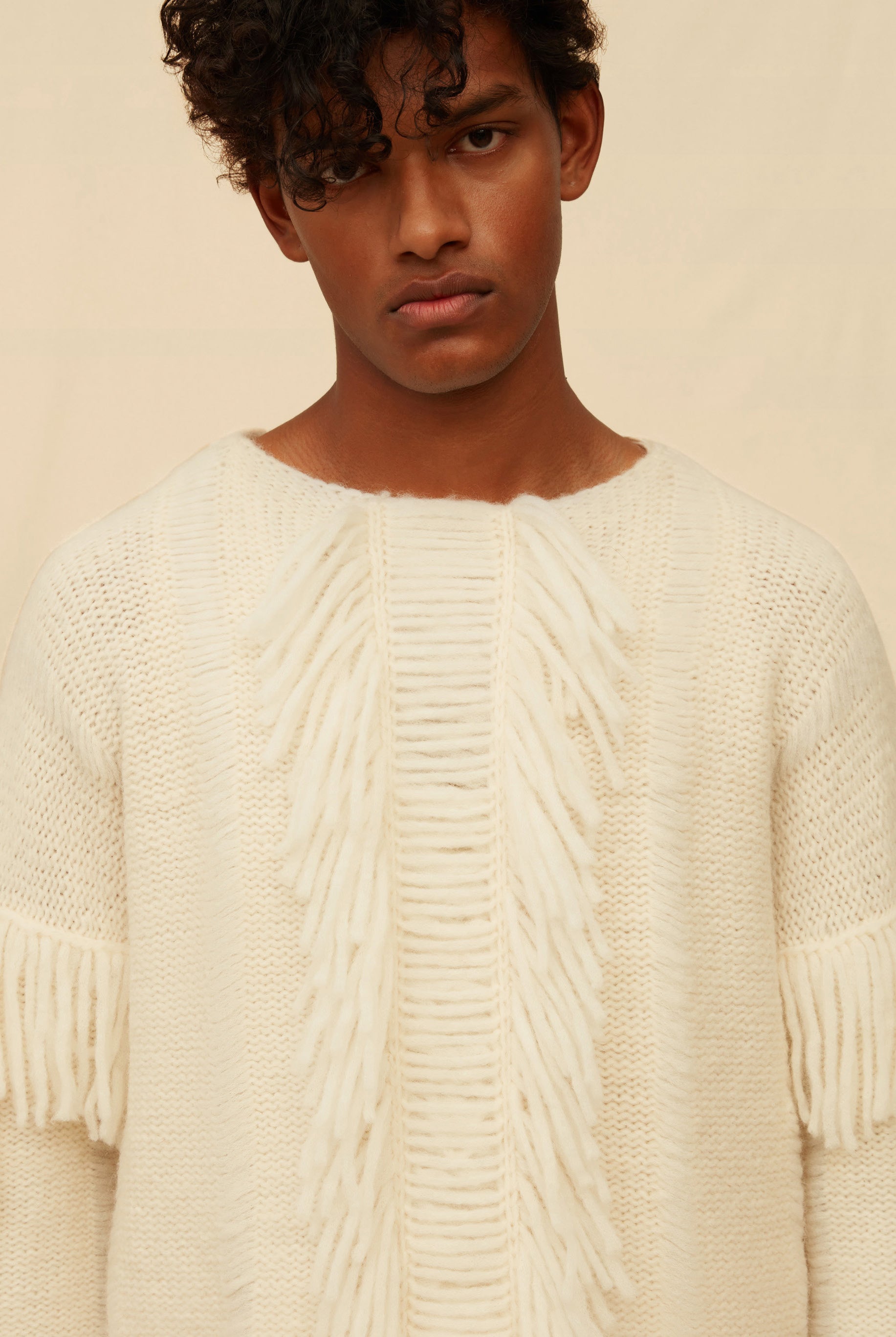 Inari Long Sleeve Knit Alpaca & Wool - Natural