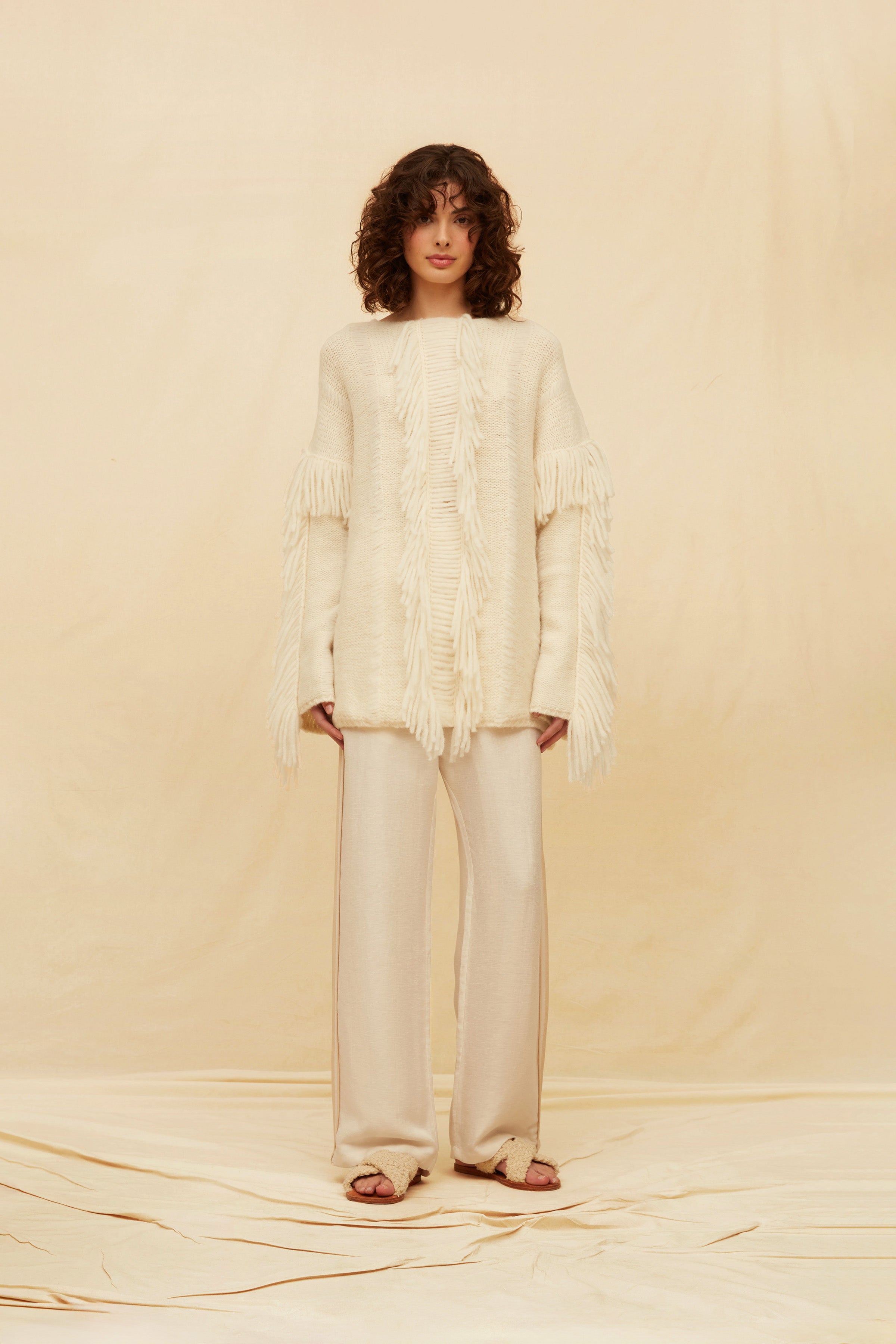 Inari Long Sleeve Knit Alpaca & Wool - Natural
