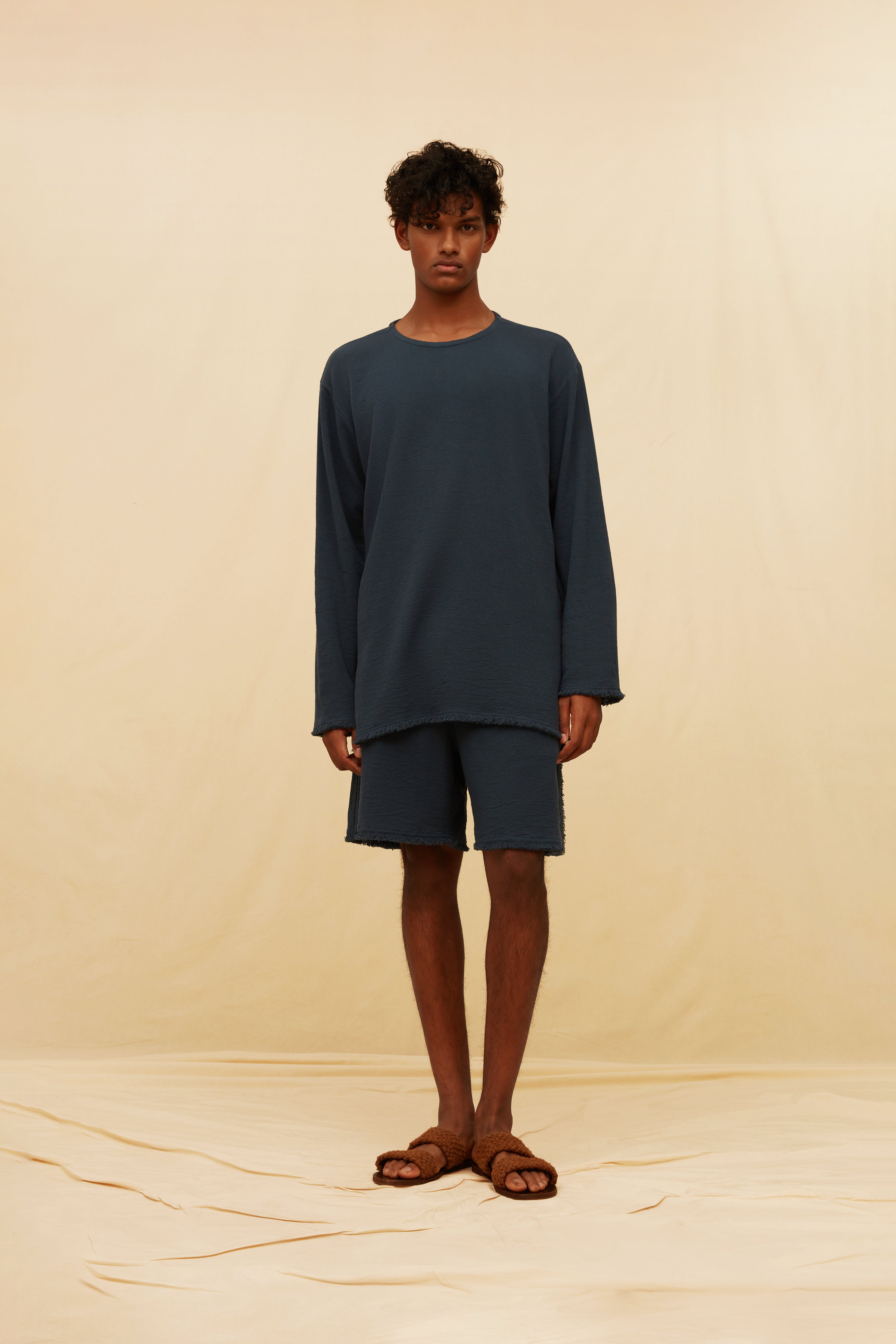 Kasien Shirt Cotton Stretch Jute - Ultramarine
