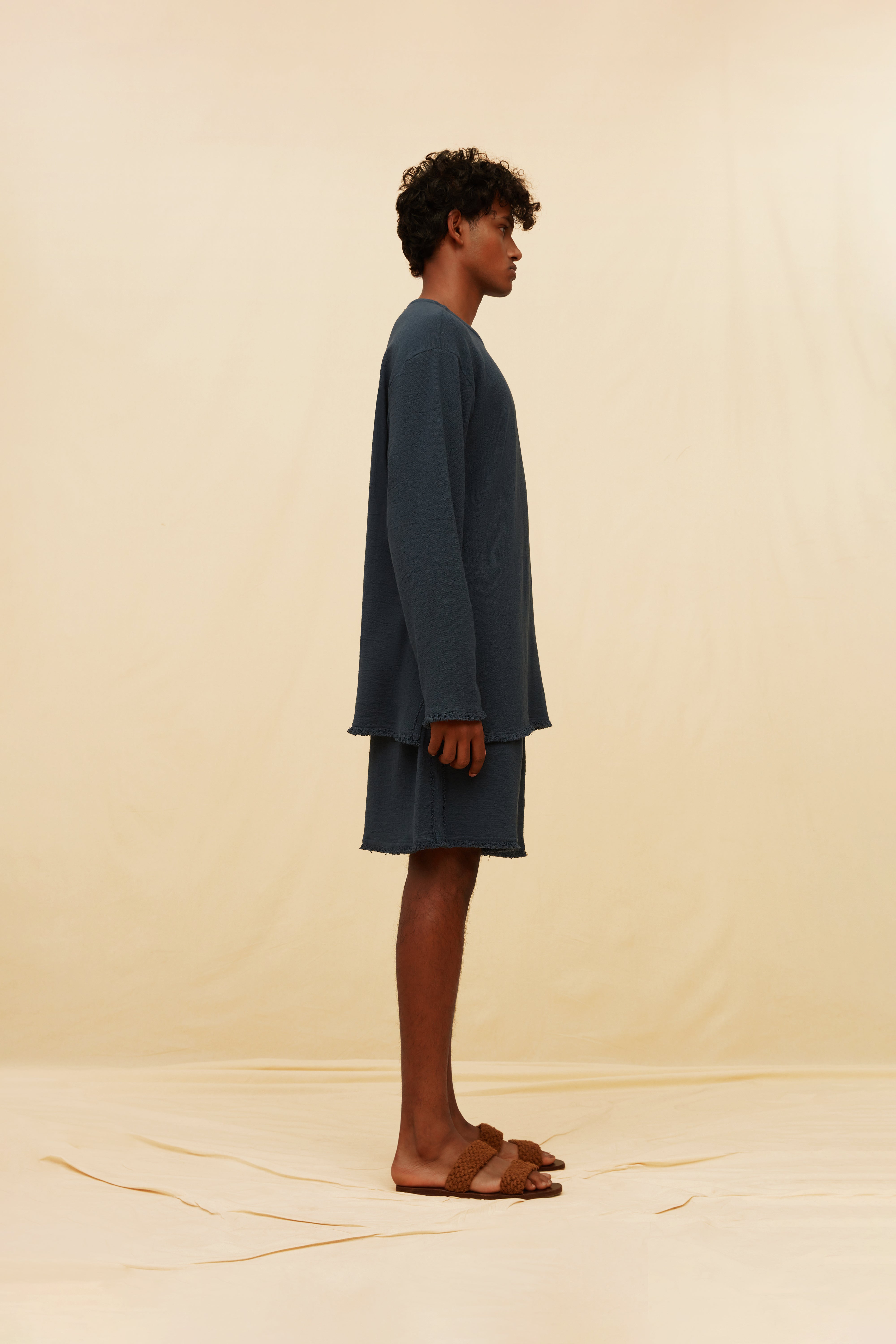 Kasien Shirt Cotton Stretch Jute - Ultramarine