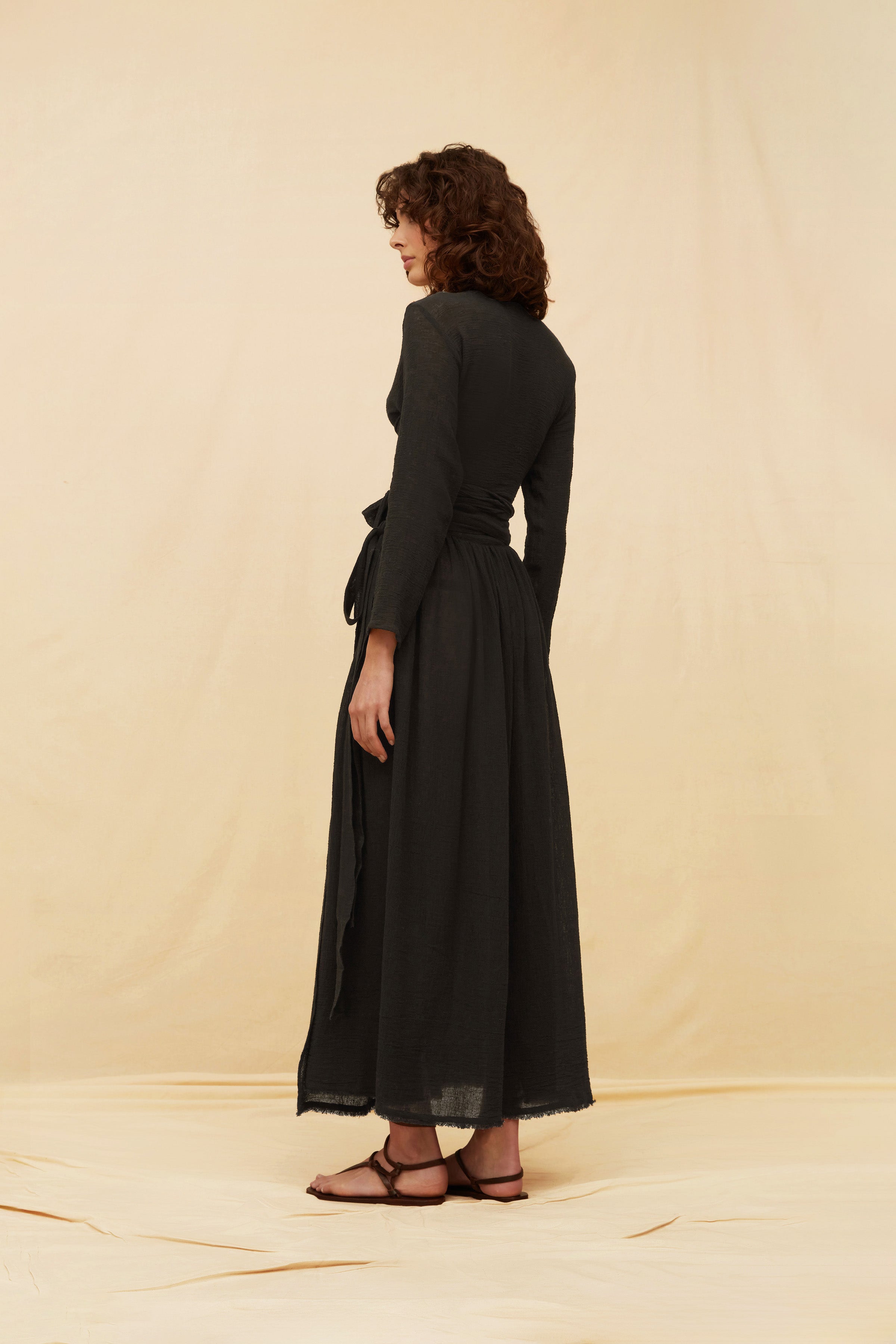 Lahun Top Cotton Gauze - Black