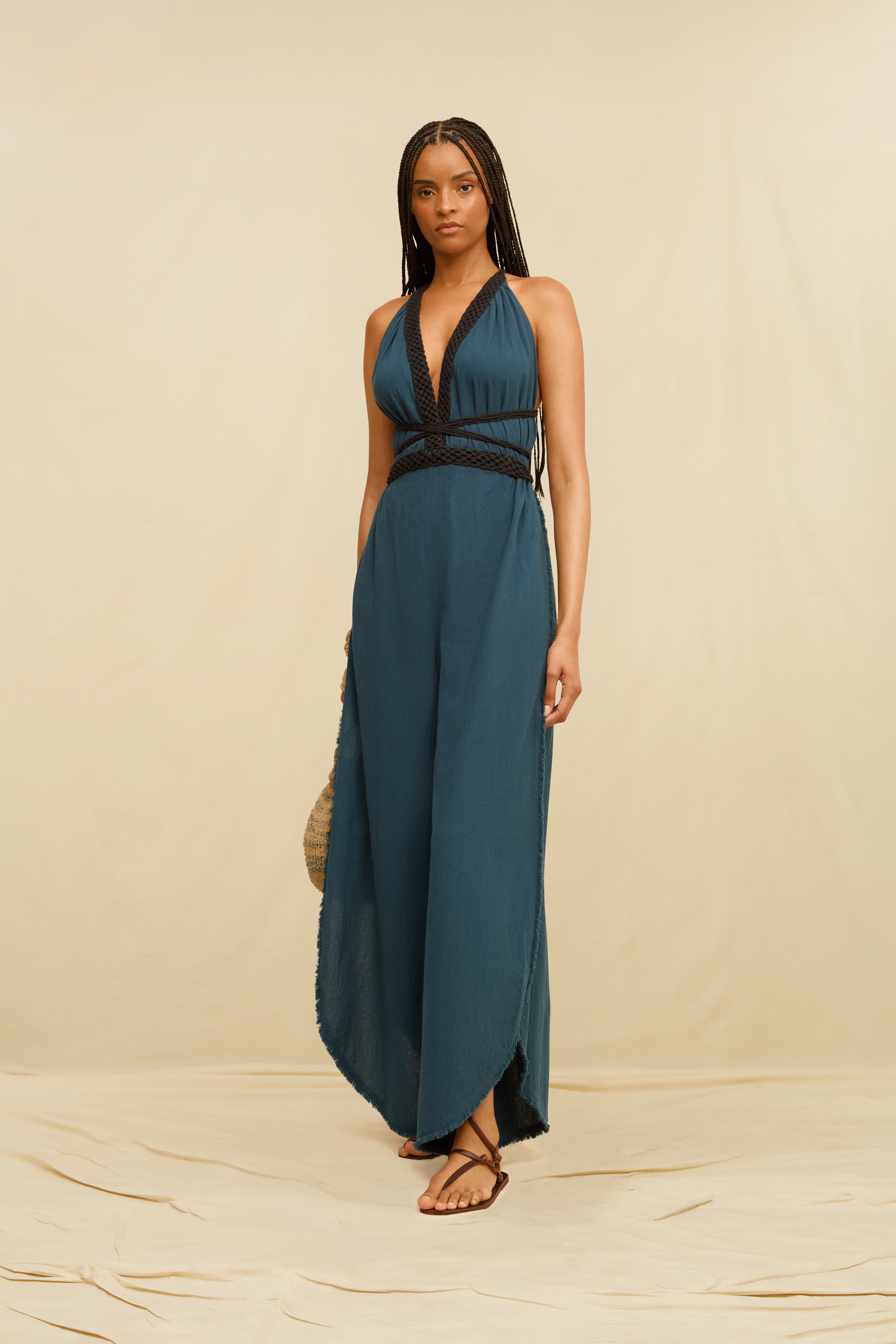 Nyara Jumpsuit Cotton Voile - Ultramarine