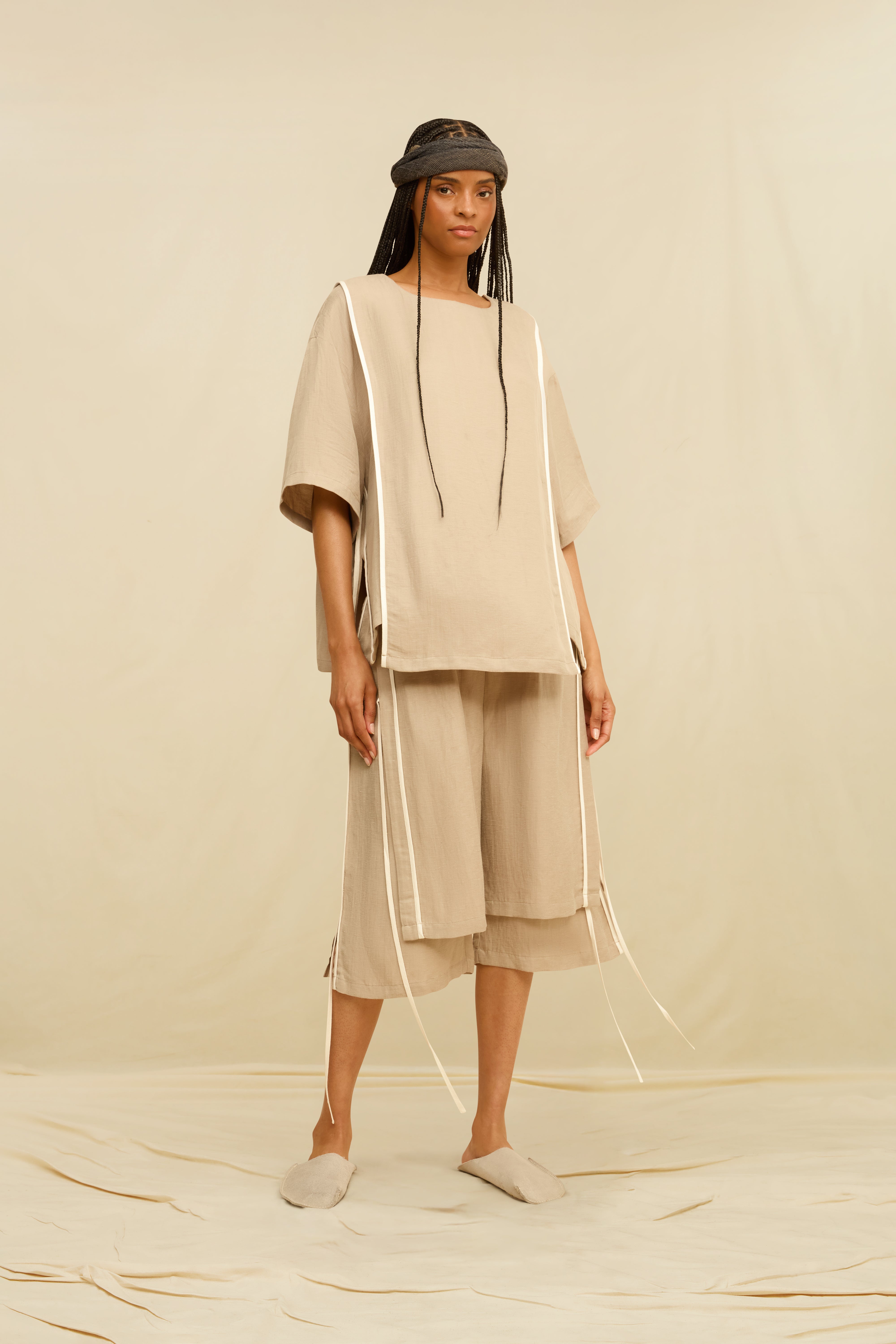 Osian Top Linen Cupro - Ash