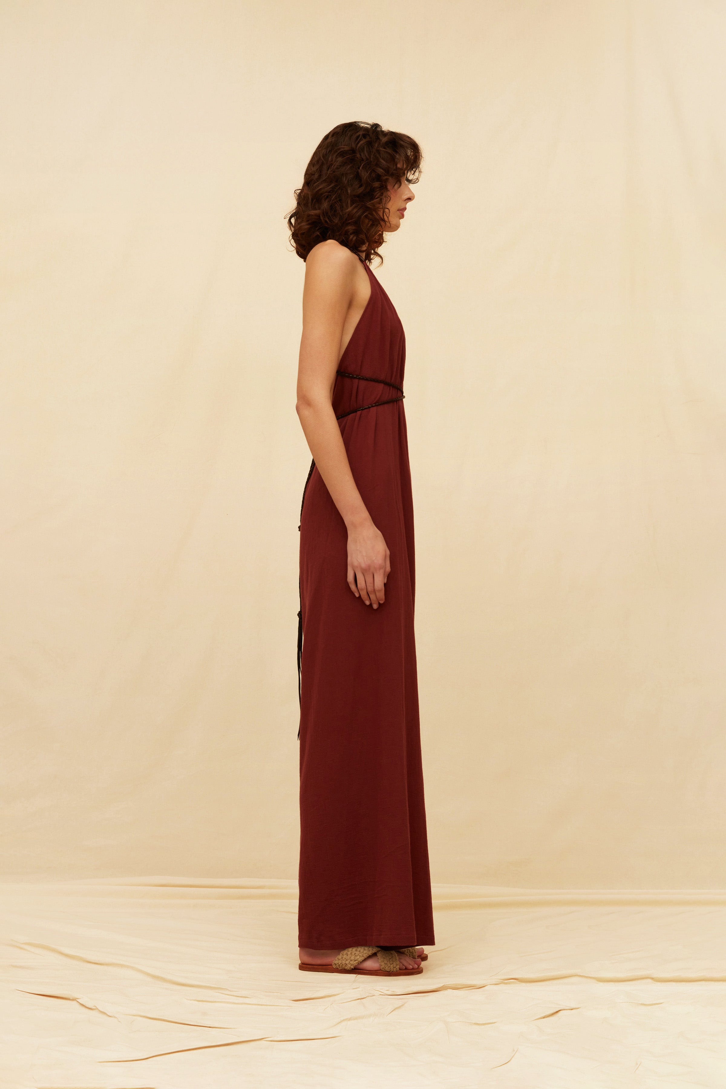 Pakkun Jumpsuit Artisanal Cotton - Ruby Wine