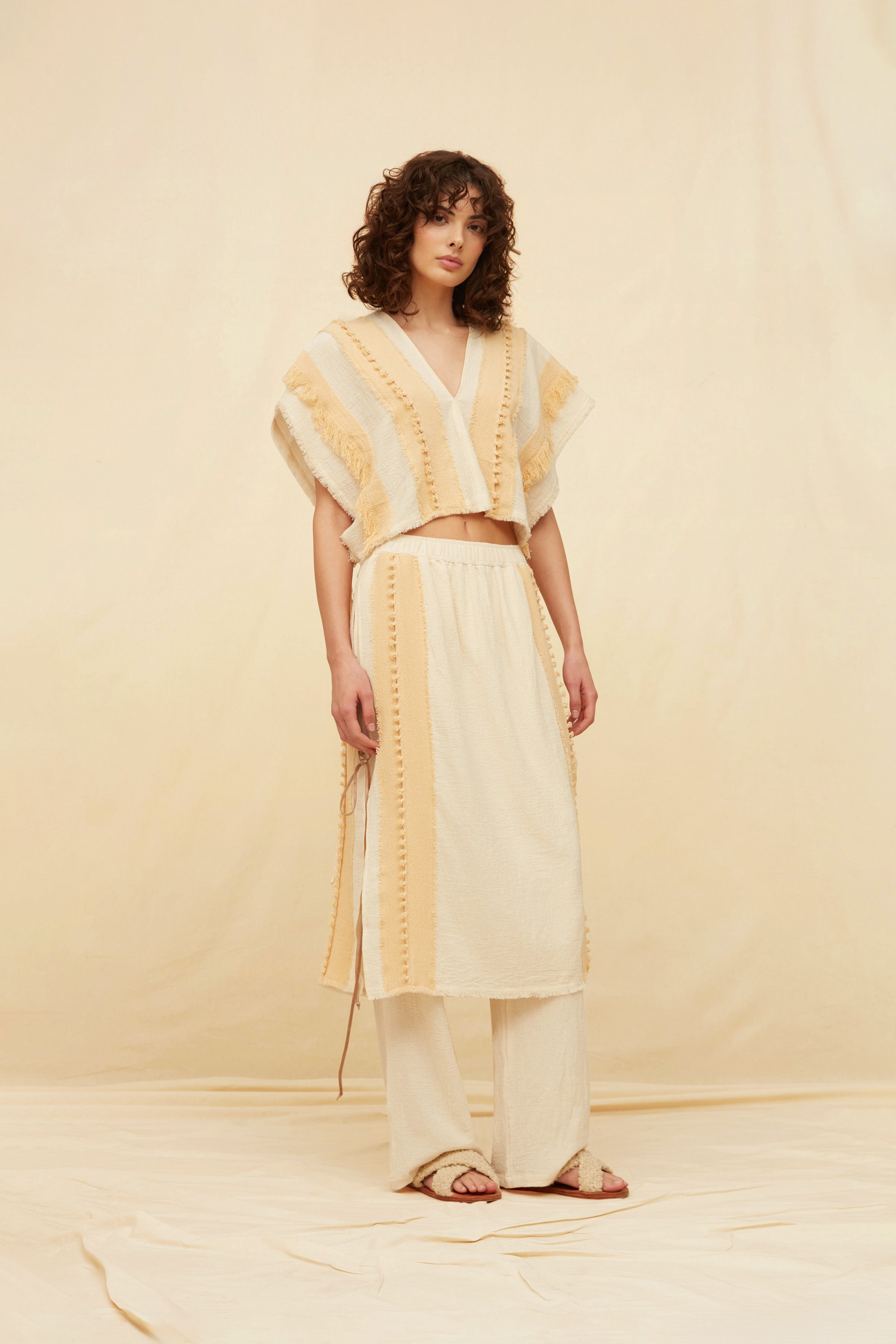 Sivan Pants Cotton Jute - Natural / Almond Milk
