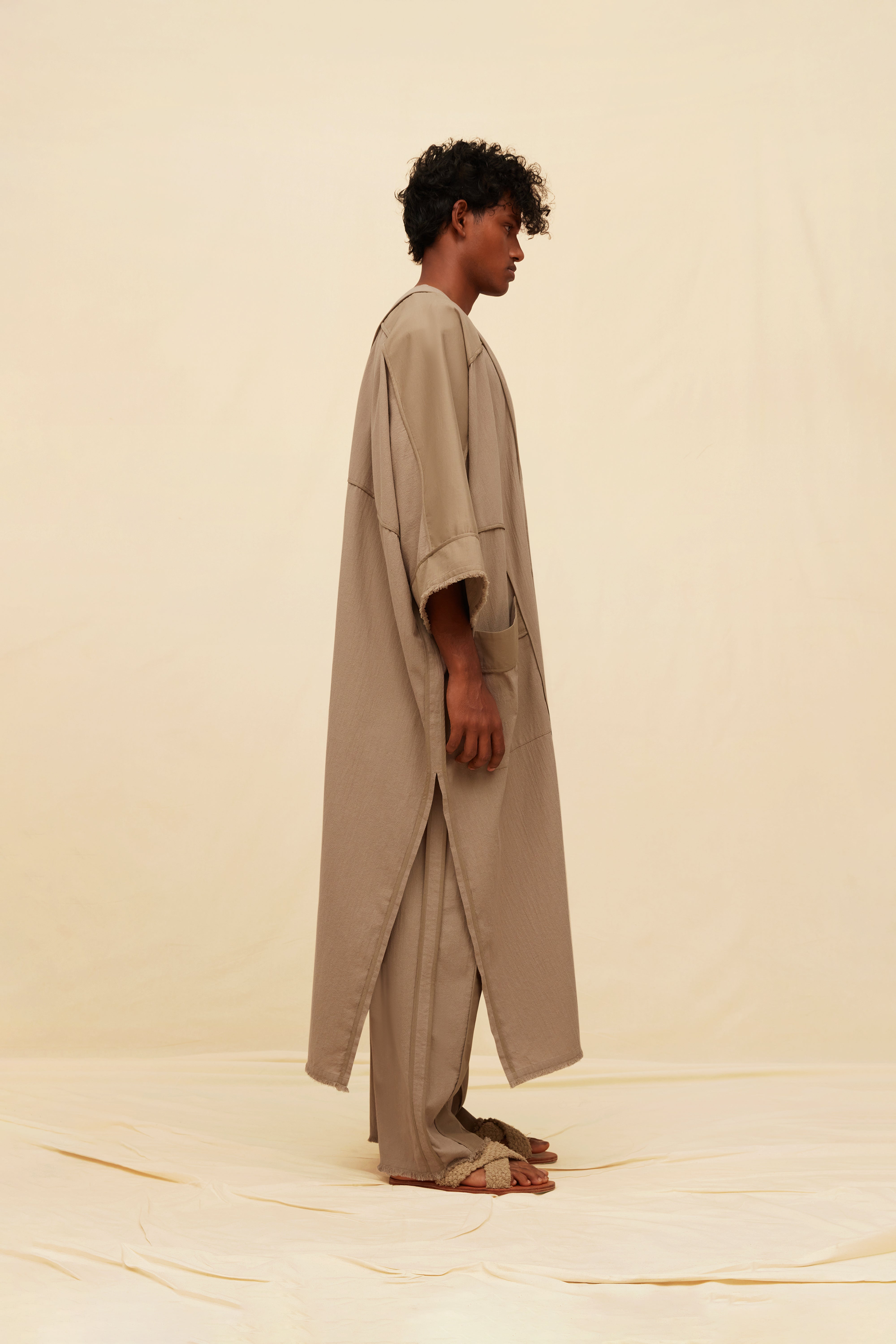 Taizu Robe Cotton Voile - Ash