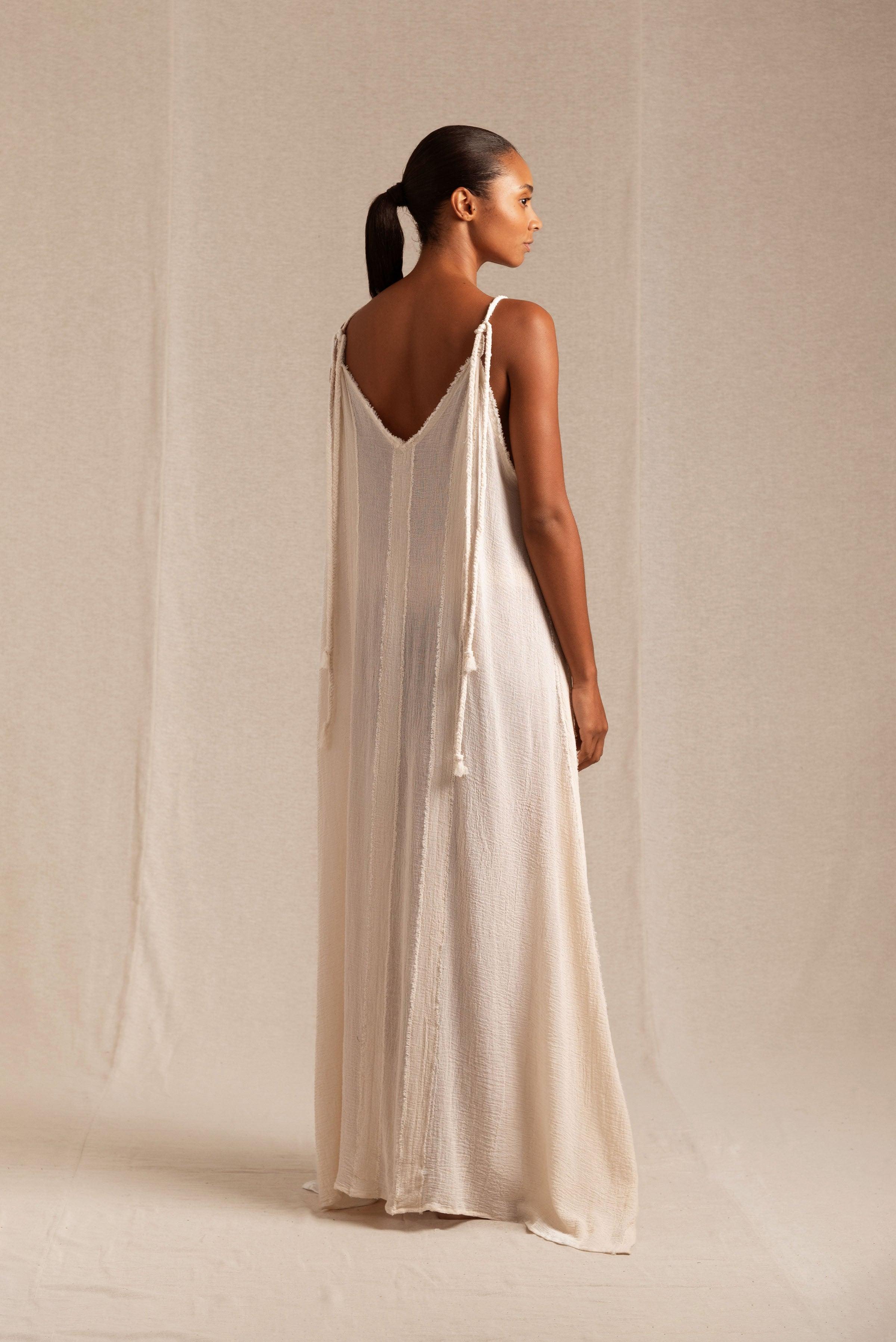 Akbal Dress Cotton Gauze - Natural