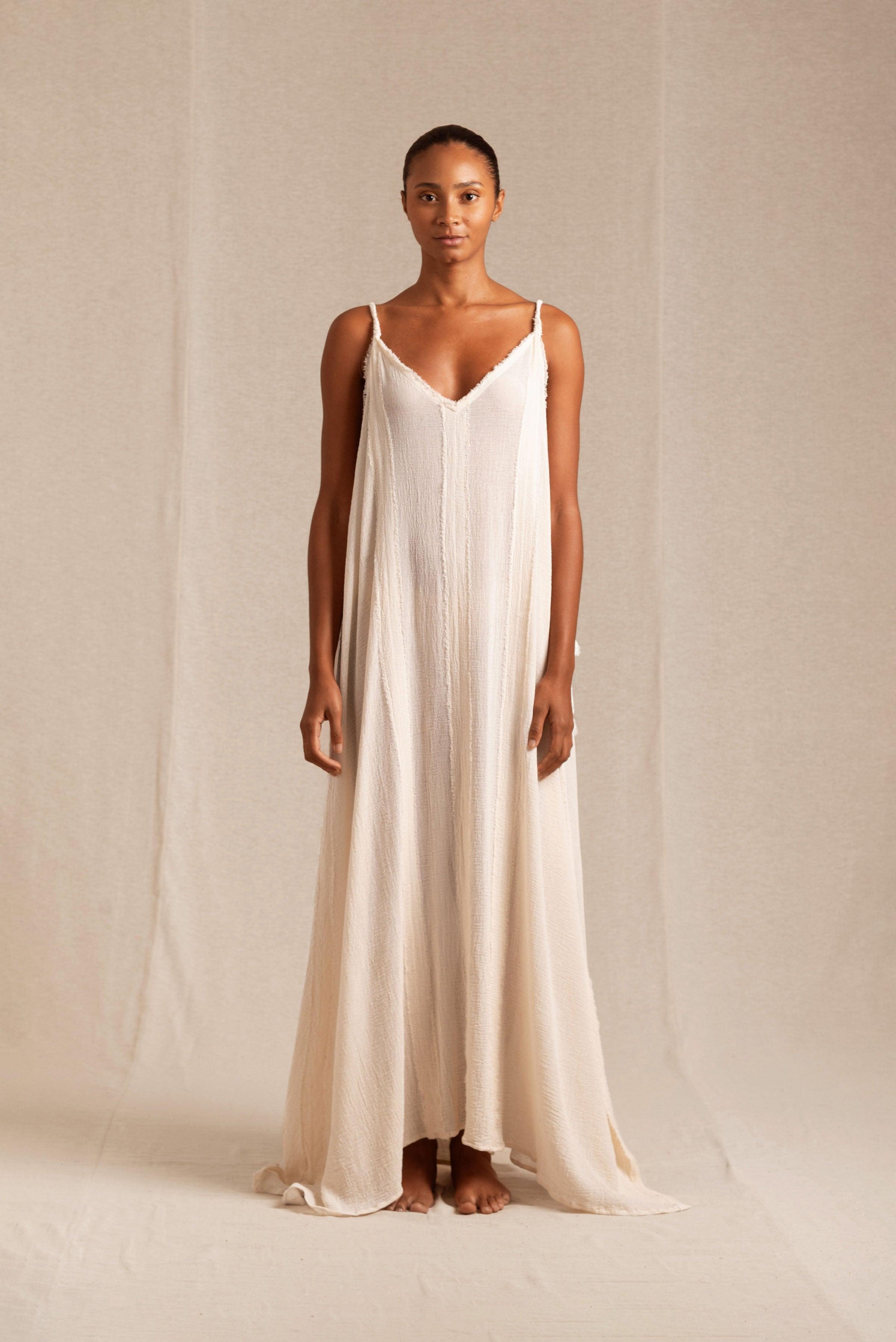 Akbal Dress Cotton Gauze - Natural