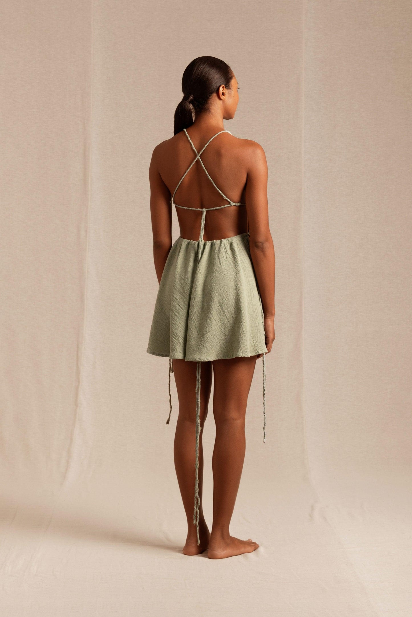 ASTU DRESS - SAGE GREEN