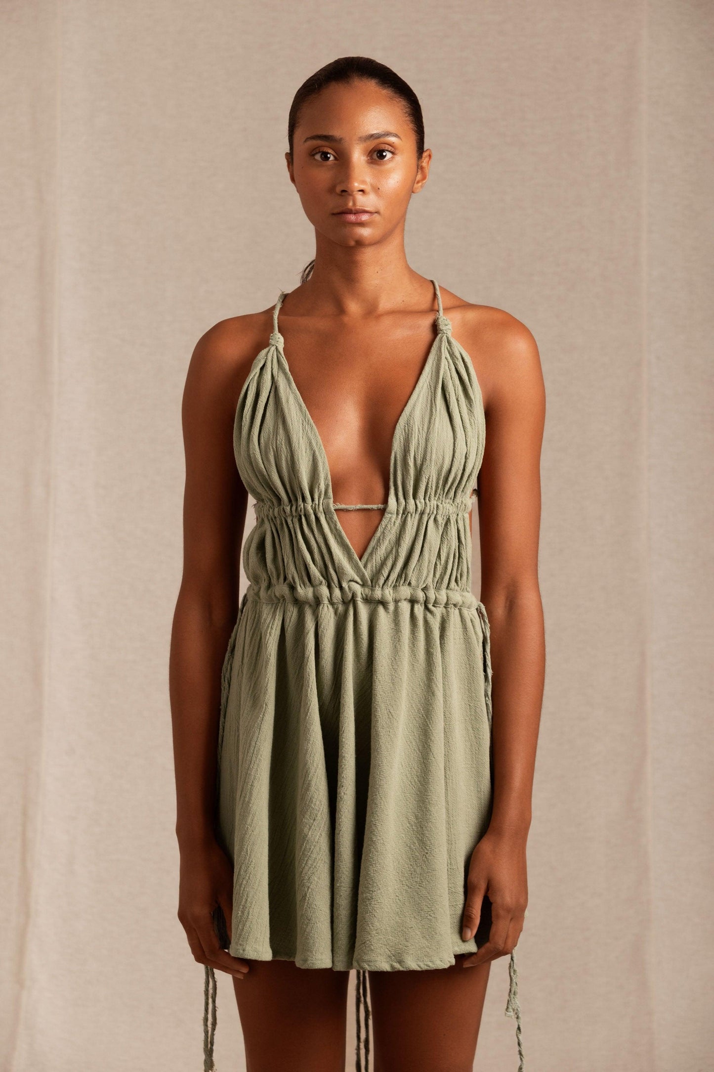 ASTU DRESS - SAGE GREEN