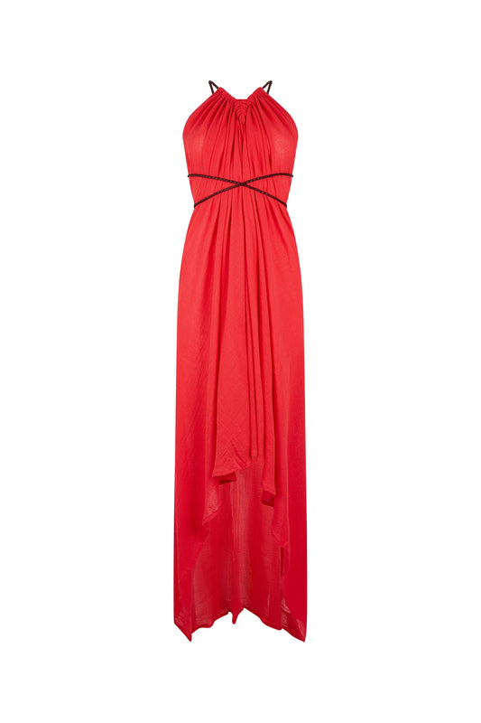 AYIKAL DRESS - SCARLET