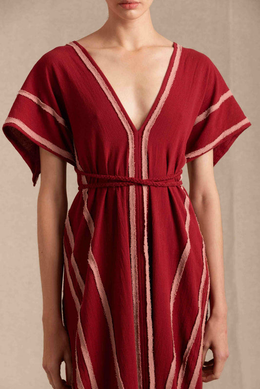 BAYAT DRESS - CHERRY / DESERT ROSE