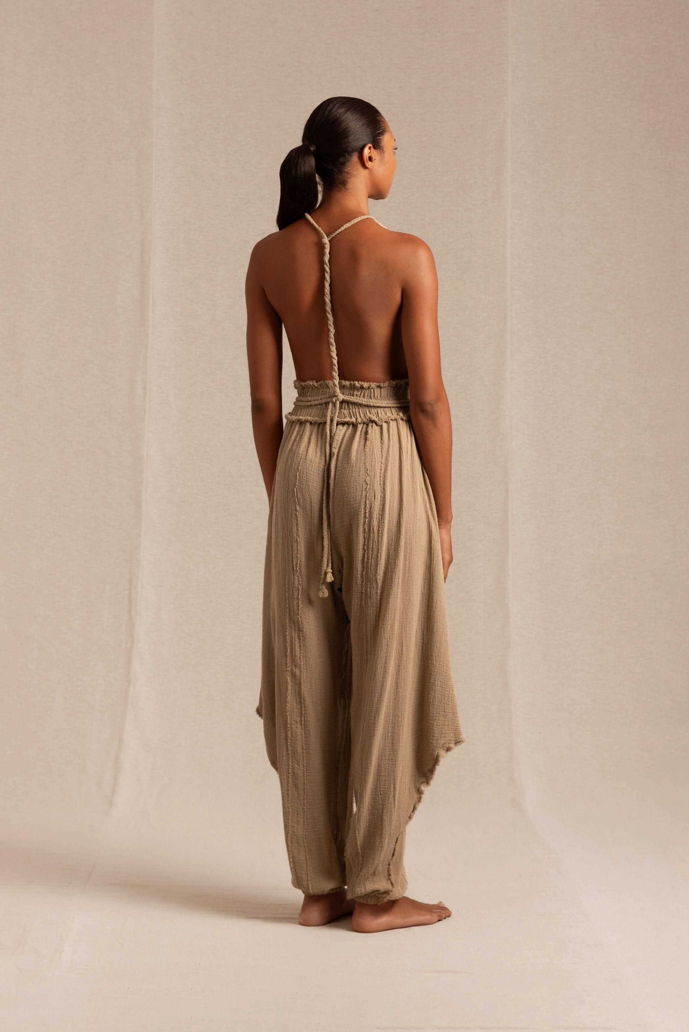 Chable Jumpsuit Cotton Gauze - Sepia Tint