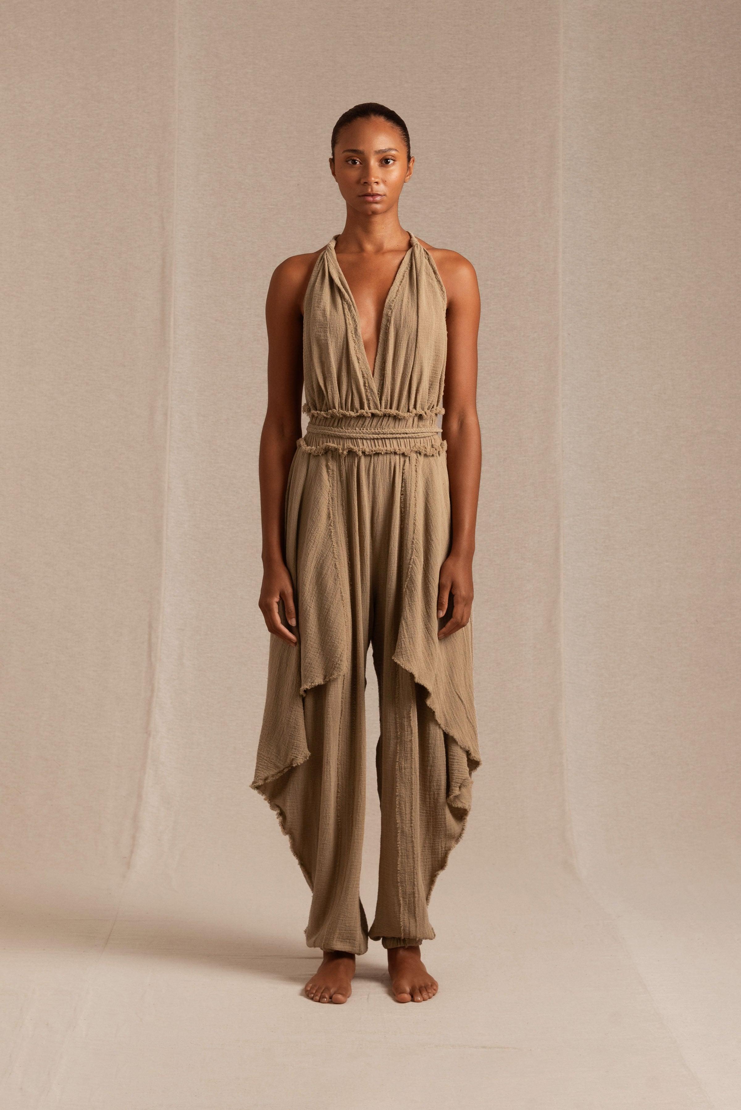 Chable Jumpsuit Cotton Gauze - Sepia Tint