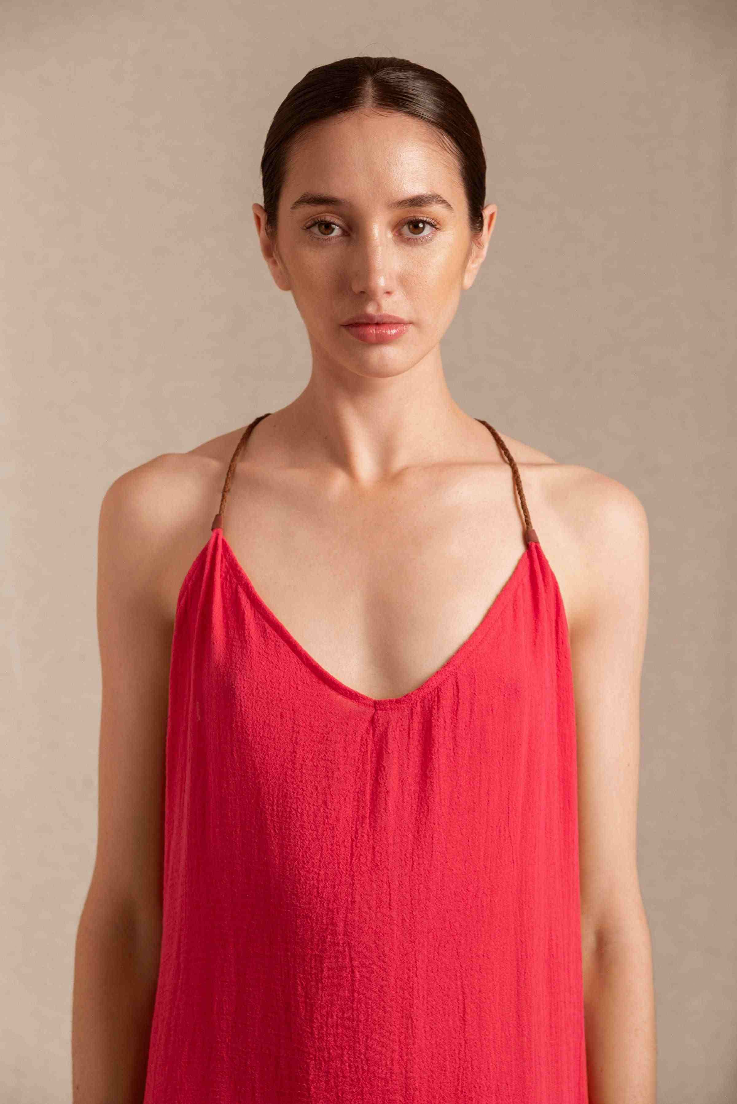 Edahi Dress Cotton Gauze - Virtual Pink