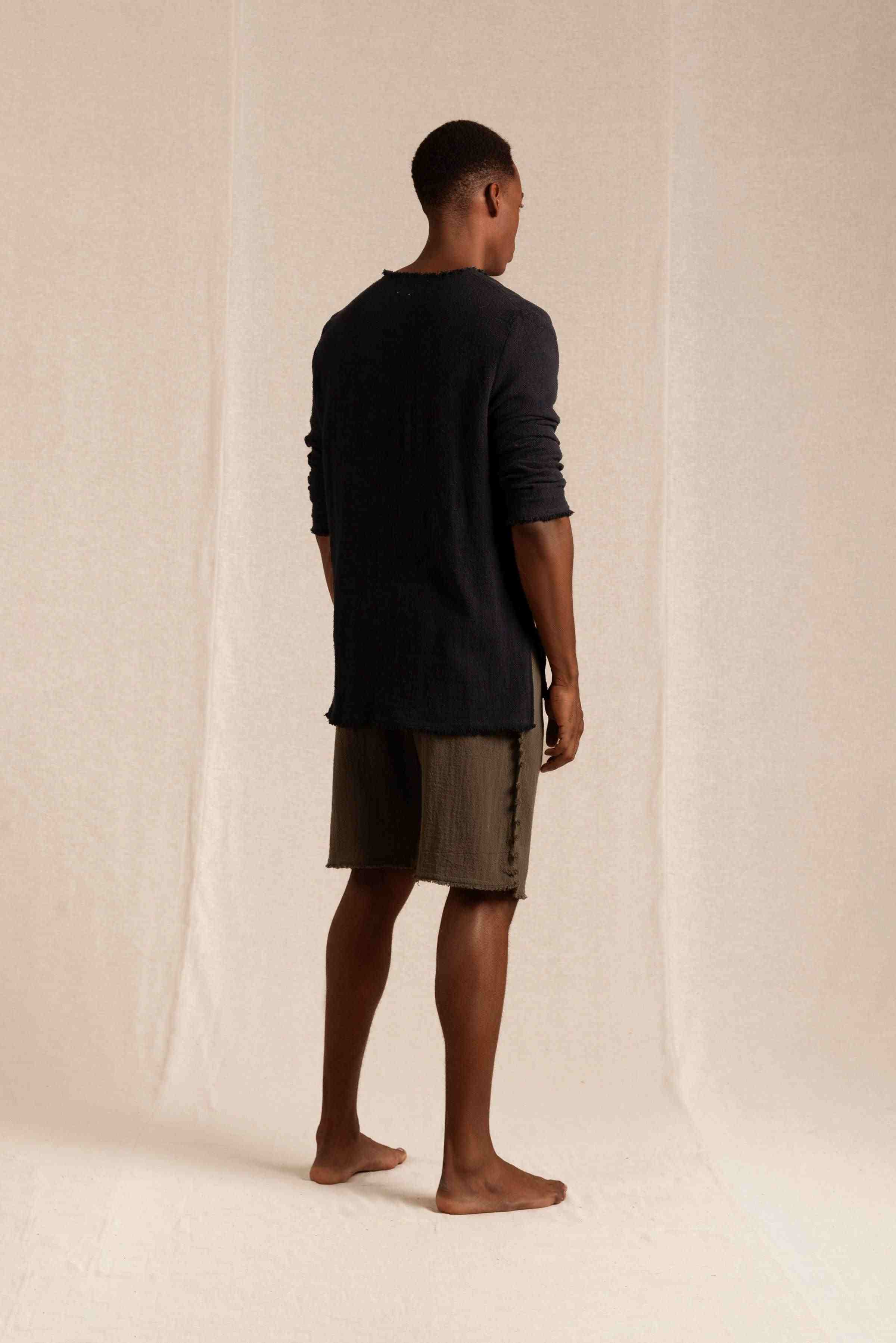 Hubiku Shirt Cotton Jute - Black