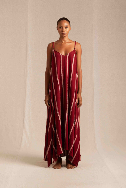 KANDII DRESS - CHERRY / DESERT ROSE