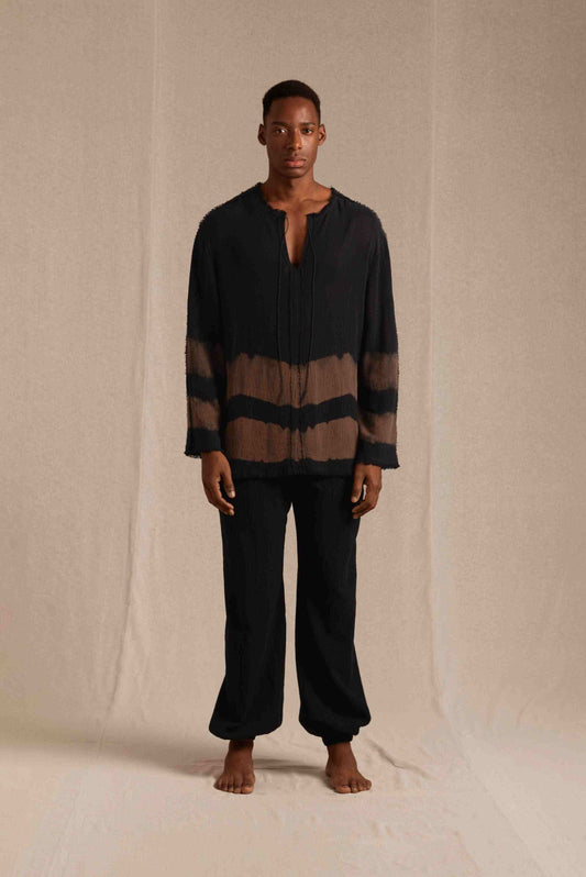 KAXIL SHIRT - BLACK TIE DYE