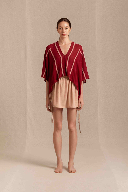 KISI TOP - CHERRY / DESERT ROSE